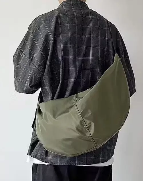 Japanese Brand Bags Luggage Japanese Brand Fashion hip hop side shoulder bag messenger bag belt bag Green Streetwear