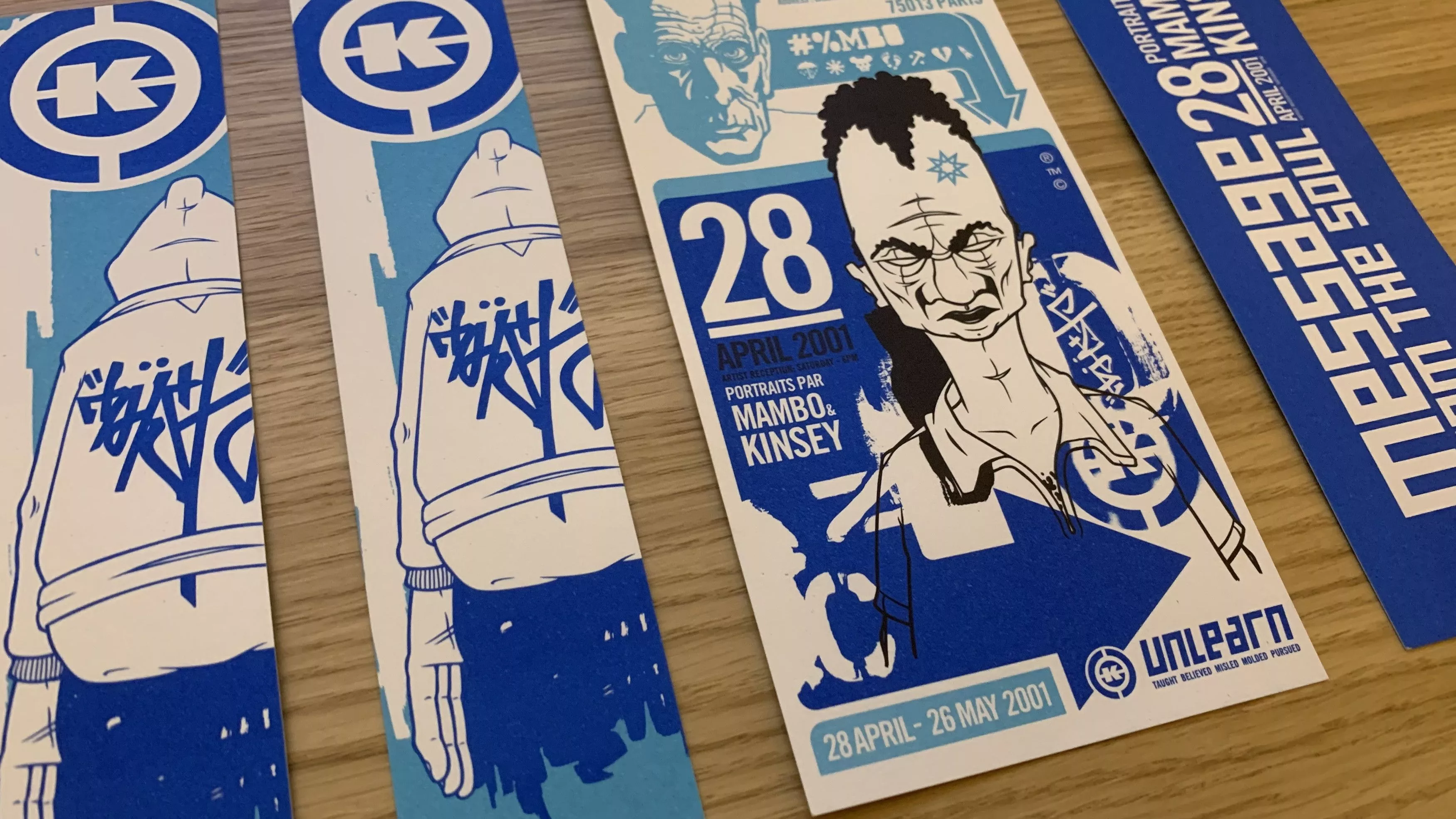 Other Miscellaneous Other Dave Kinsey invitation & flyer for 2001 exhibition. Blue Vintage
