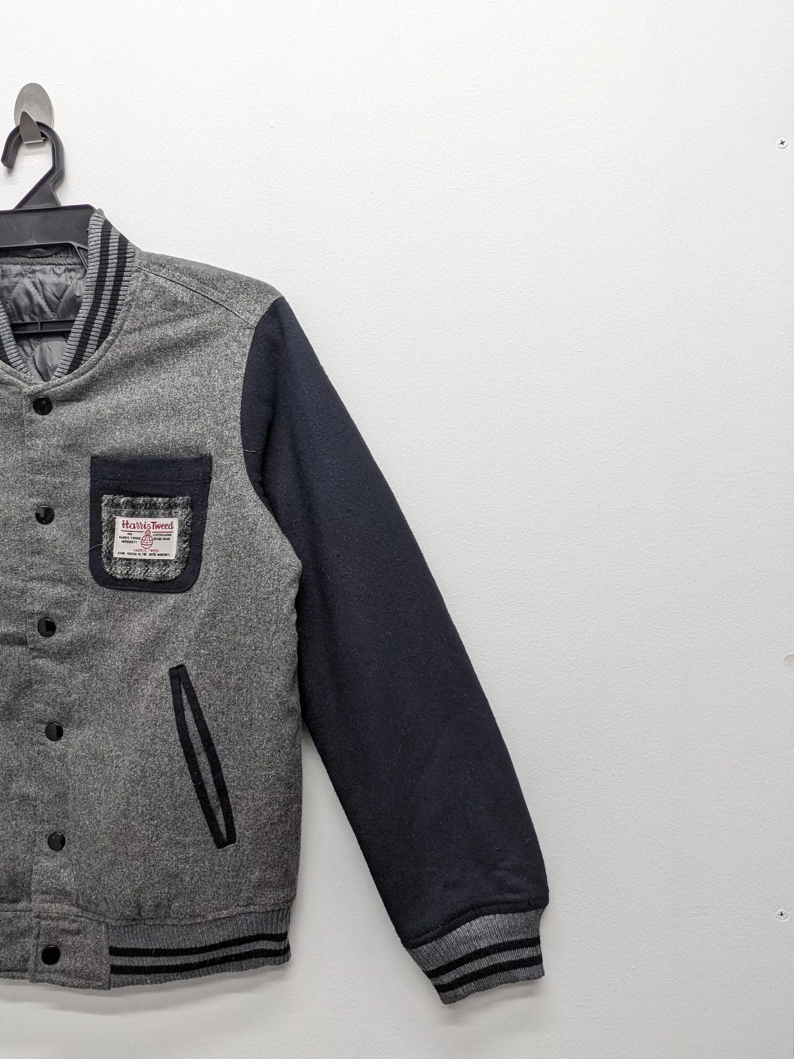 Harris Tweed Light Jackets Harris Tweed HARIS TWEED VARSITY JACKET SINGLE POCKET Multi Vintage