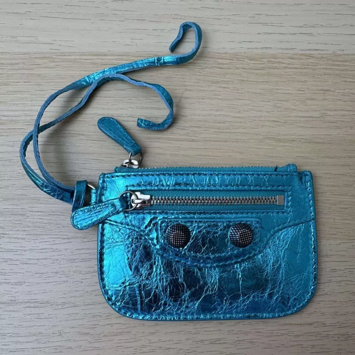 Balenciaga Wallets Balenciaga Cagole Coin Pouch Blue