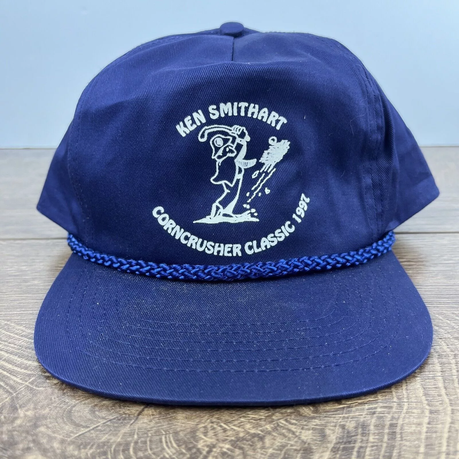 Other Hats Other Ken Smithart Hat Corncrusher Blue Hat Snapback Adjustable Ad