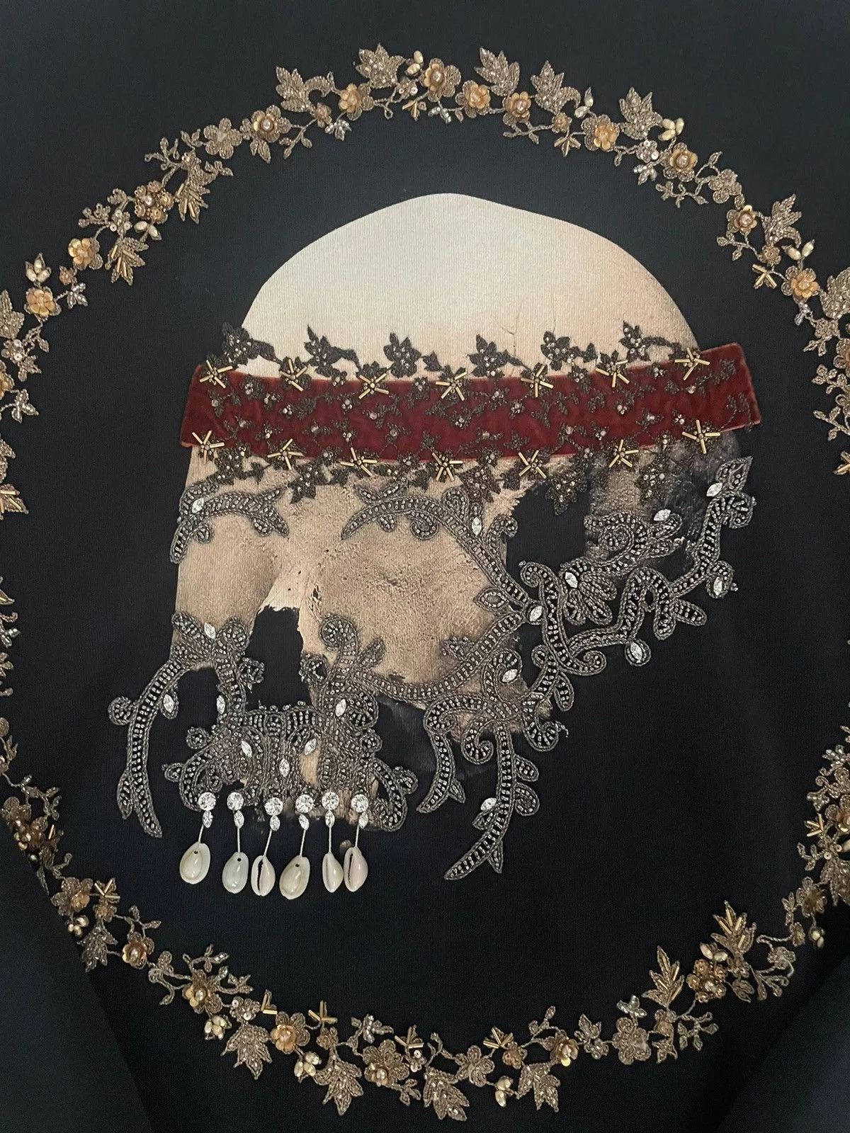 Givenchy Sweatshirts Hoodies Givenchy Crystal Skull Sweatshirt Black