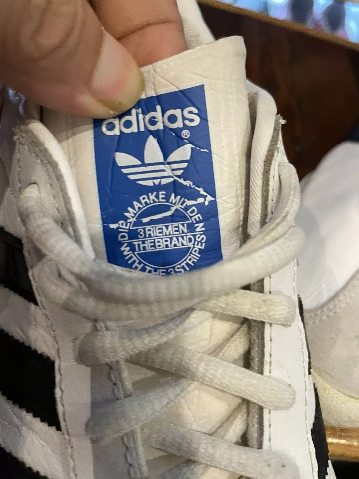 Adidas Low Top Sneakers Adidas Bamba Low-Top White Leather Black