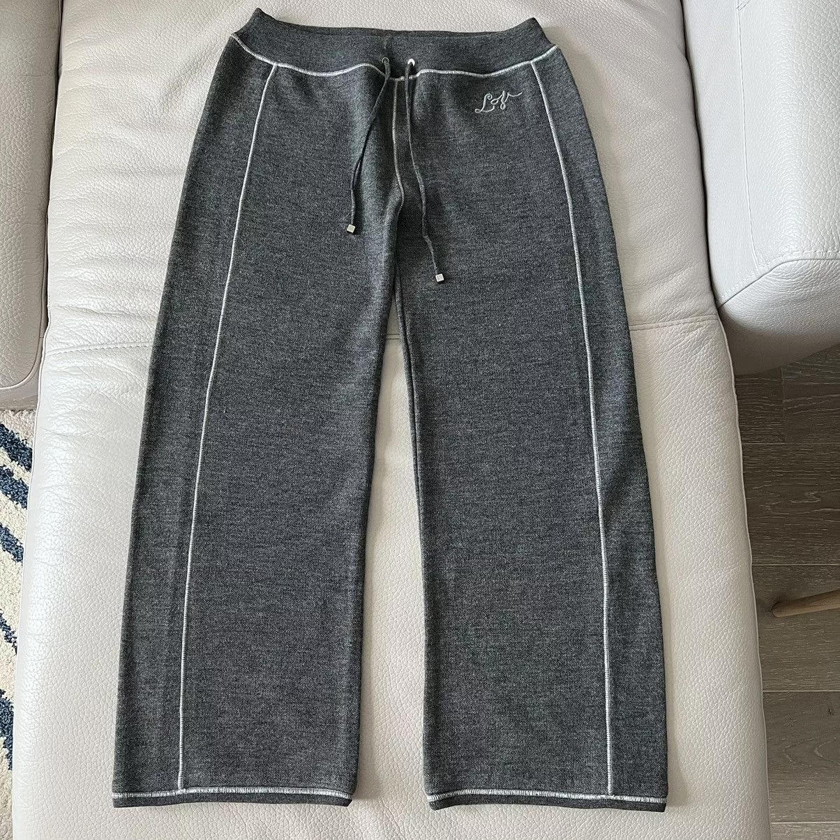 Louis Vuitton Sweatpants Louis Vuitton Grey Cotton Wool Mixed Sweatpants Gray