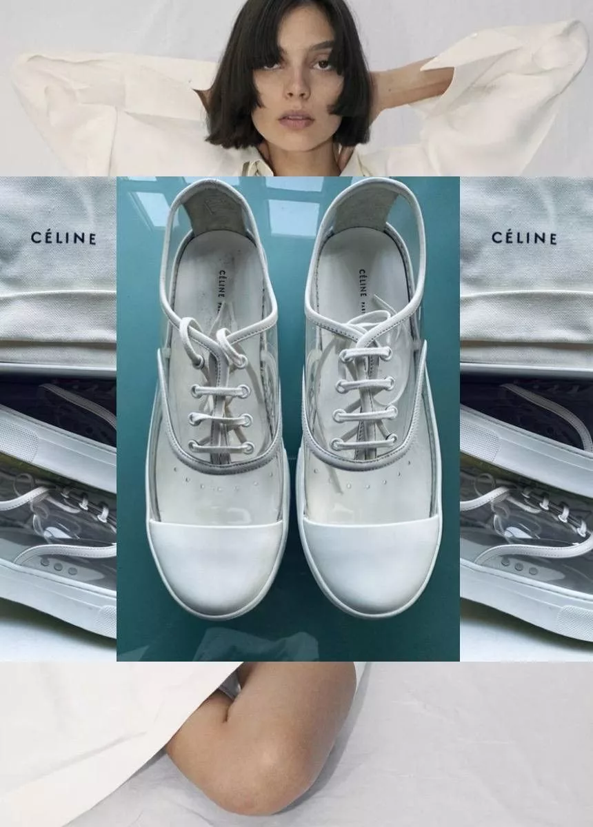 Celine Flats Celine Phoebe Philo " archive" flats White