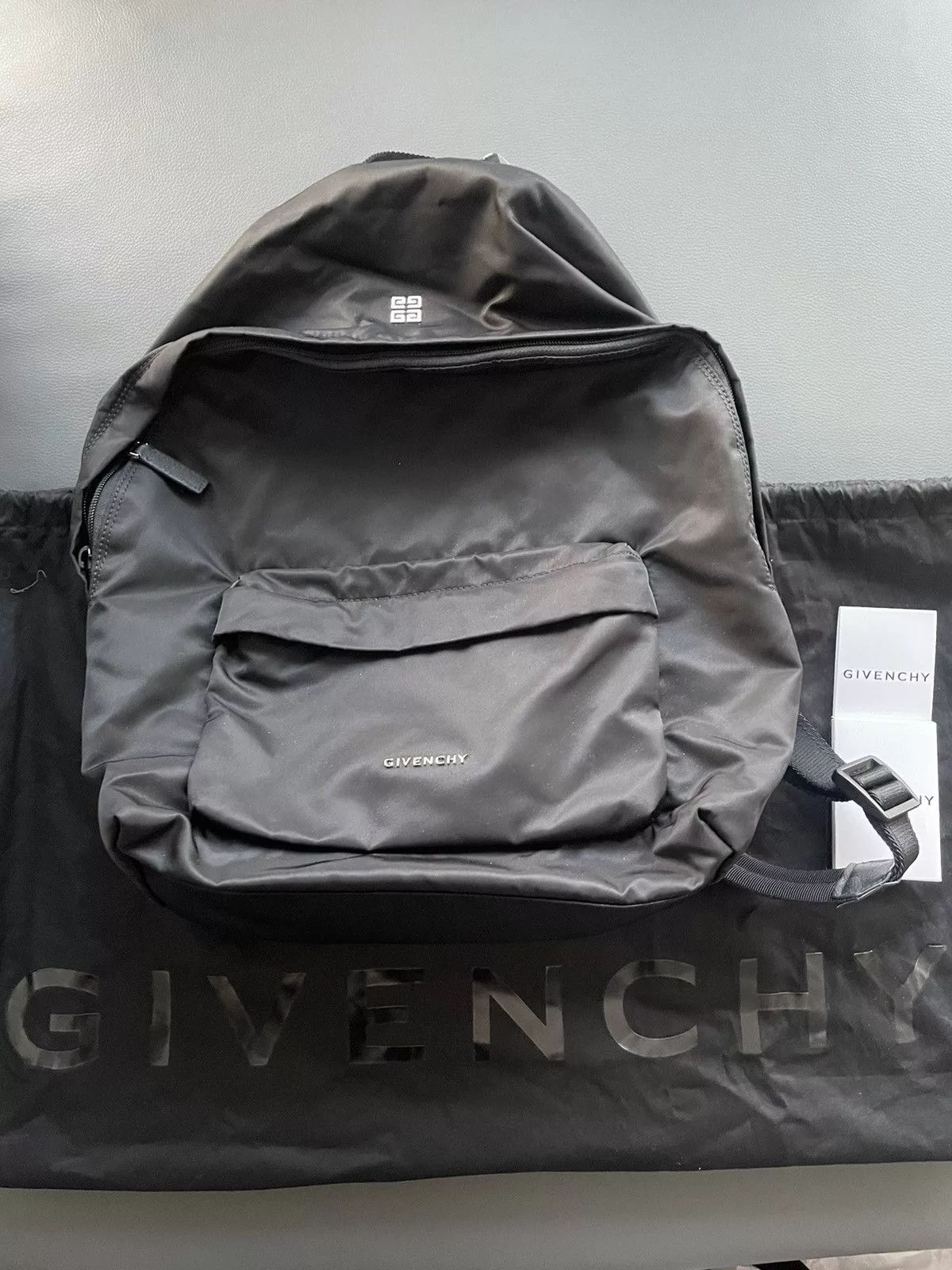 Givenchy Backpacks Givenchy Rare Limited Super Runway Classic Logo Everyday Backpack Black