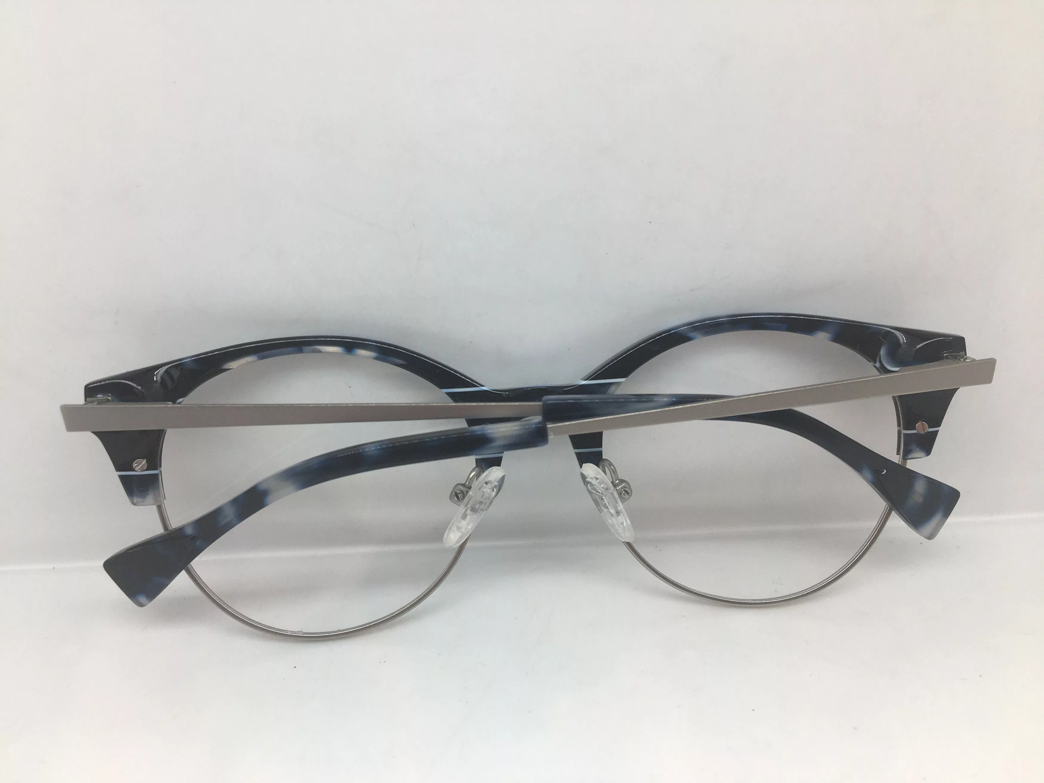 Other Glasses Other Mod Malcolm X Blue Silver Eyeglasses Frame