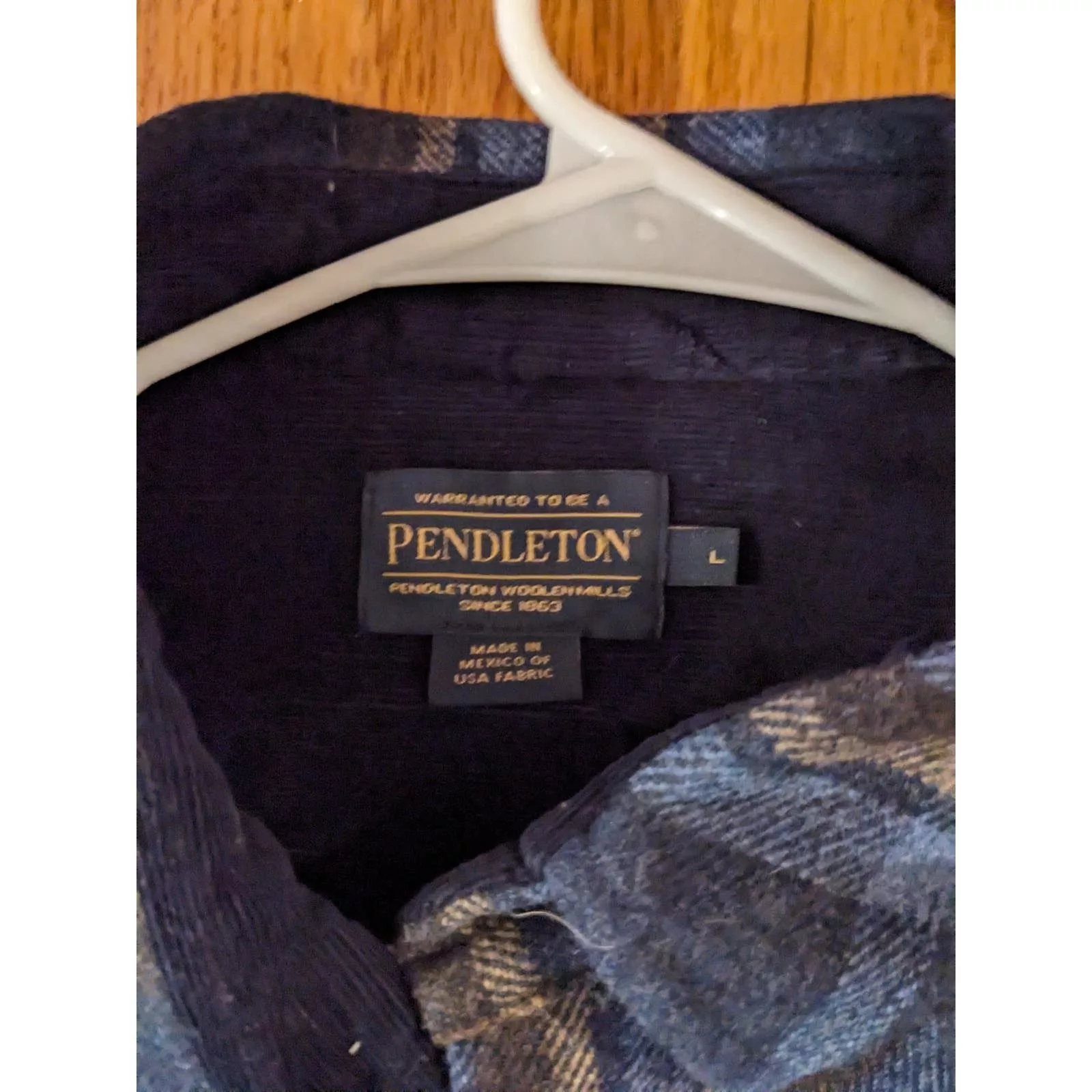 Pendleton Shirts Button Ups Pendleton Wool Flannel Shirt Blue