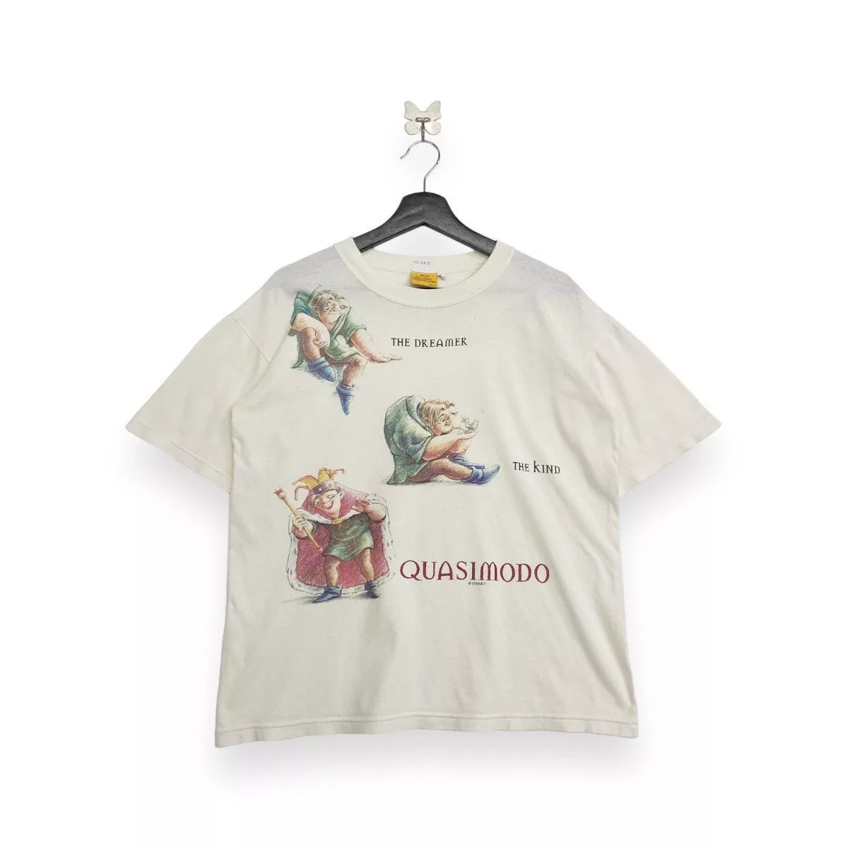 Cartoon Network Short Sleeve T Shirts Cartoon Network × Disney × Vintage Vintage Disney The Hunchback of Notre Dame T-shirt White
