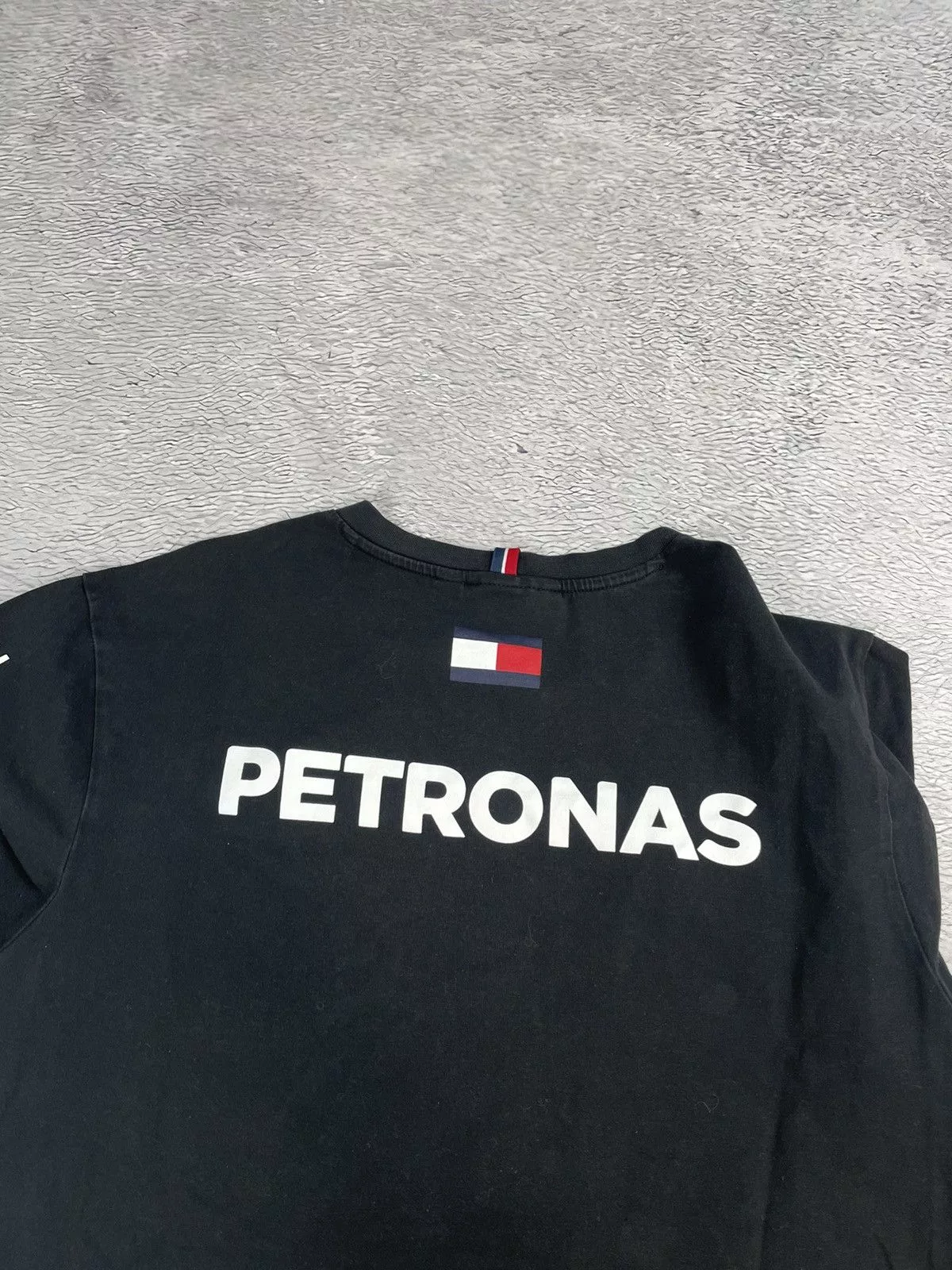 Mercedes-Benz Jerseys Mercedes-Benz × Tommy Hilfiger × Vintage Vintage Mercedes Benz AMG Tommy Hilfiger Jersey XL size Black