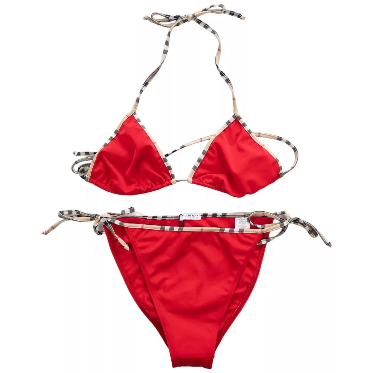 Burberry Pants Vintage Burberry Bikini Two Piece Women's Size XL Red