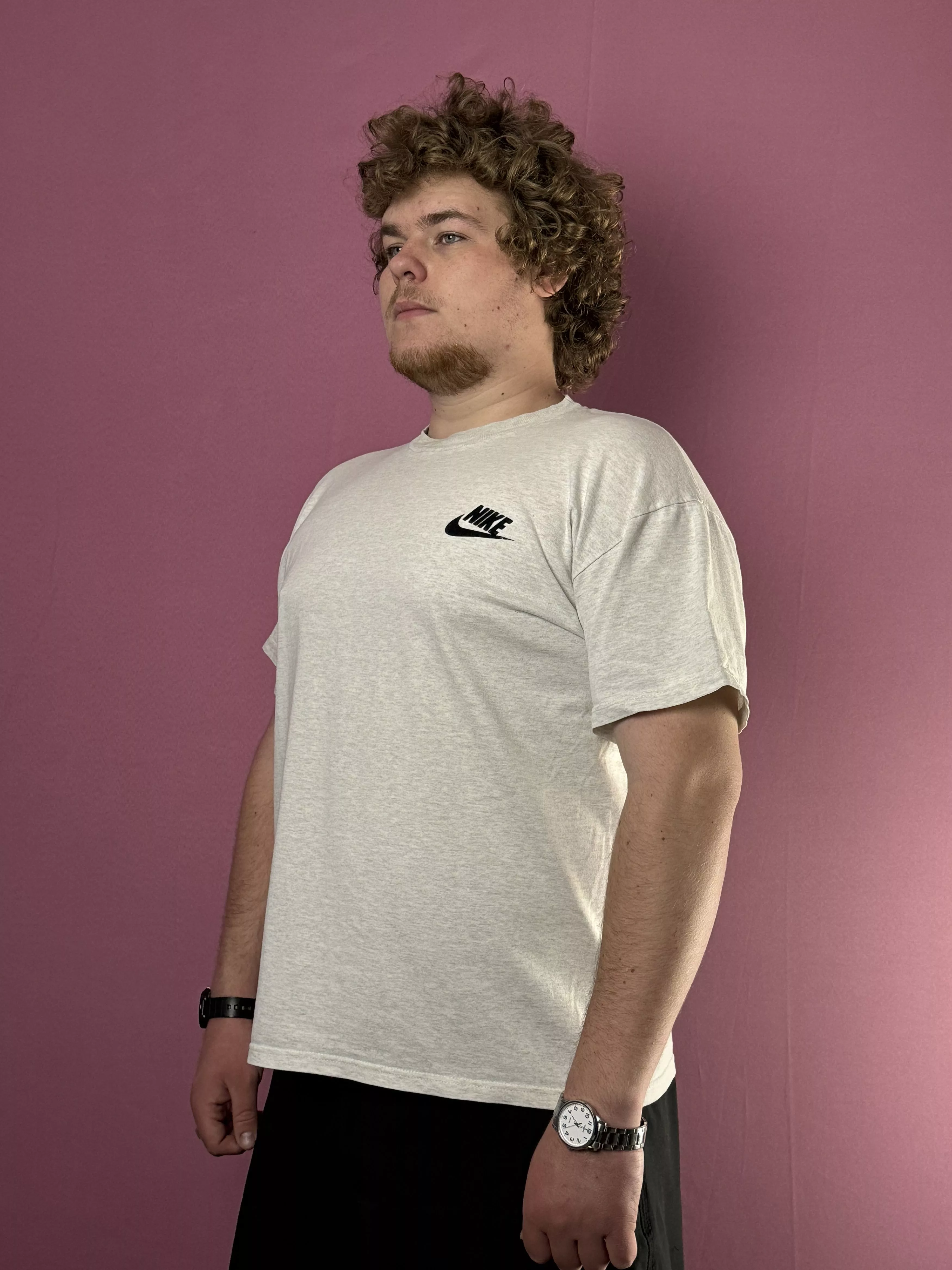 Nike Short Sleeve T Shirts Nike × Vintage 90s Nike Premier Vintage Men's T-Shirt - XL White