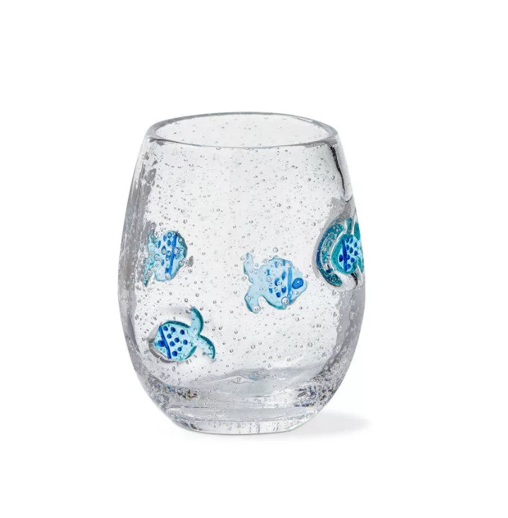 Fish Bubble Glass Stemless Wine