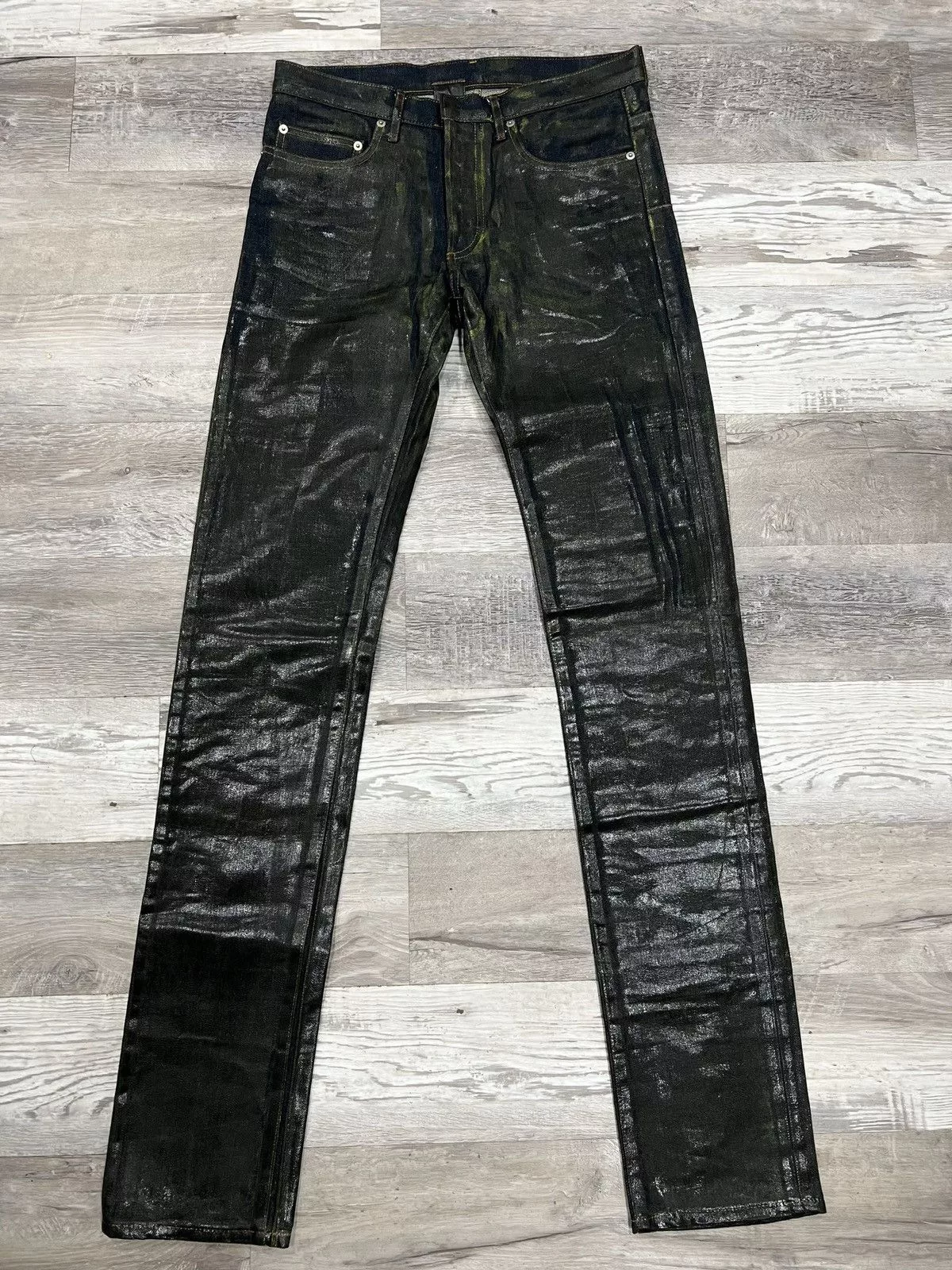 Dior Denim Dior × Hedi Slimane Dior Homme "Luster" Jeans - AW03 Green Wax Hedi Slimane
