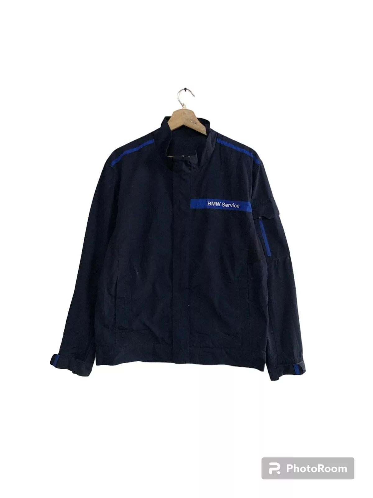 BMW Light Jackets Vintage BMW services Light Jacket Zipper Blue Streetwear