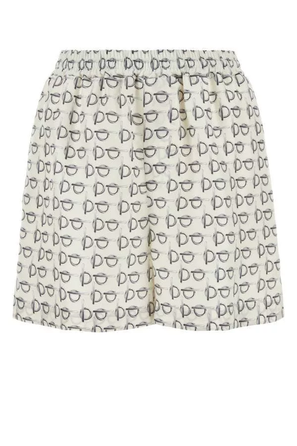 Burberry Shorts Burberry Printed Silk Shorts Multi
