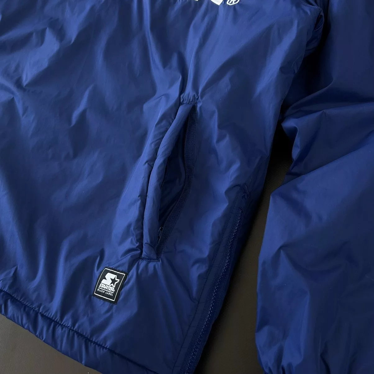NBA Light Jackets NBA × Starter × Vintage STARTER BLACK LABEL Men's Logo Half Zip Jacket Wind Jacket Blue