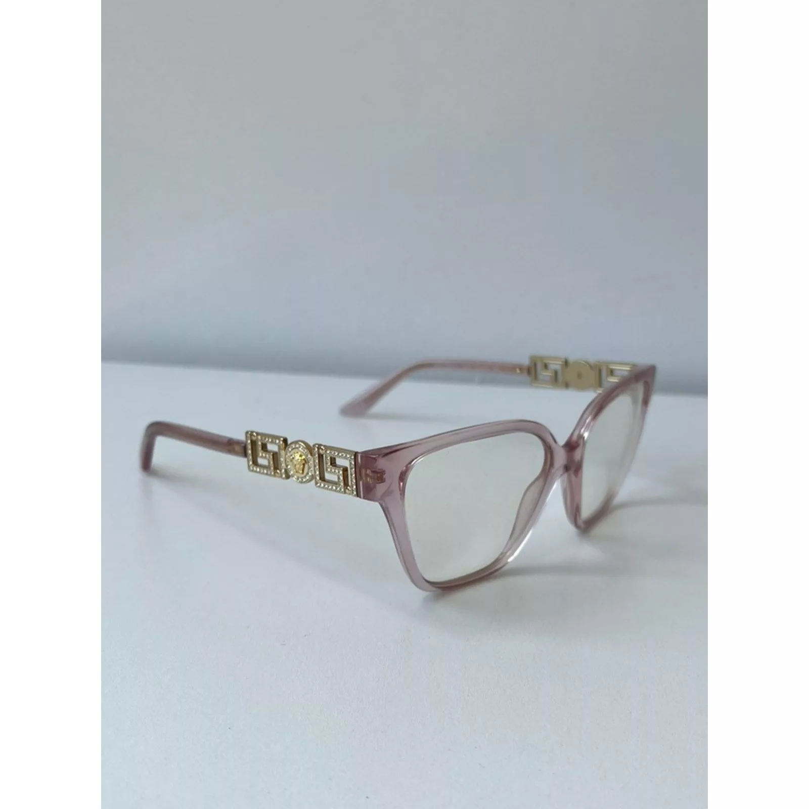 Versace Glasses NEW Versace VE3358-B Pink Crystal Strass Oversized Frames
