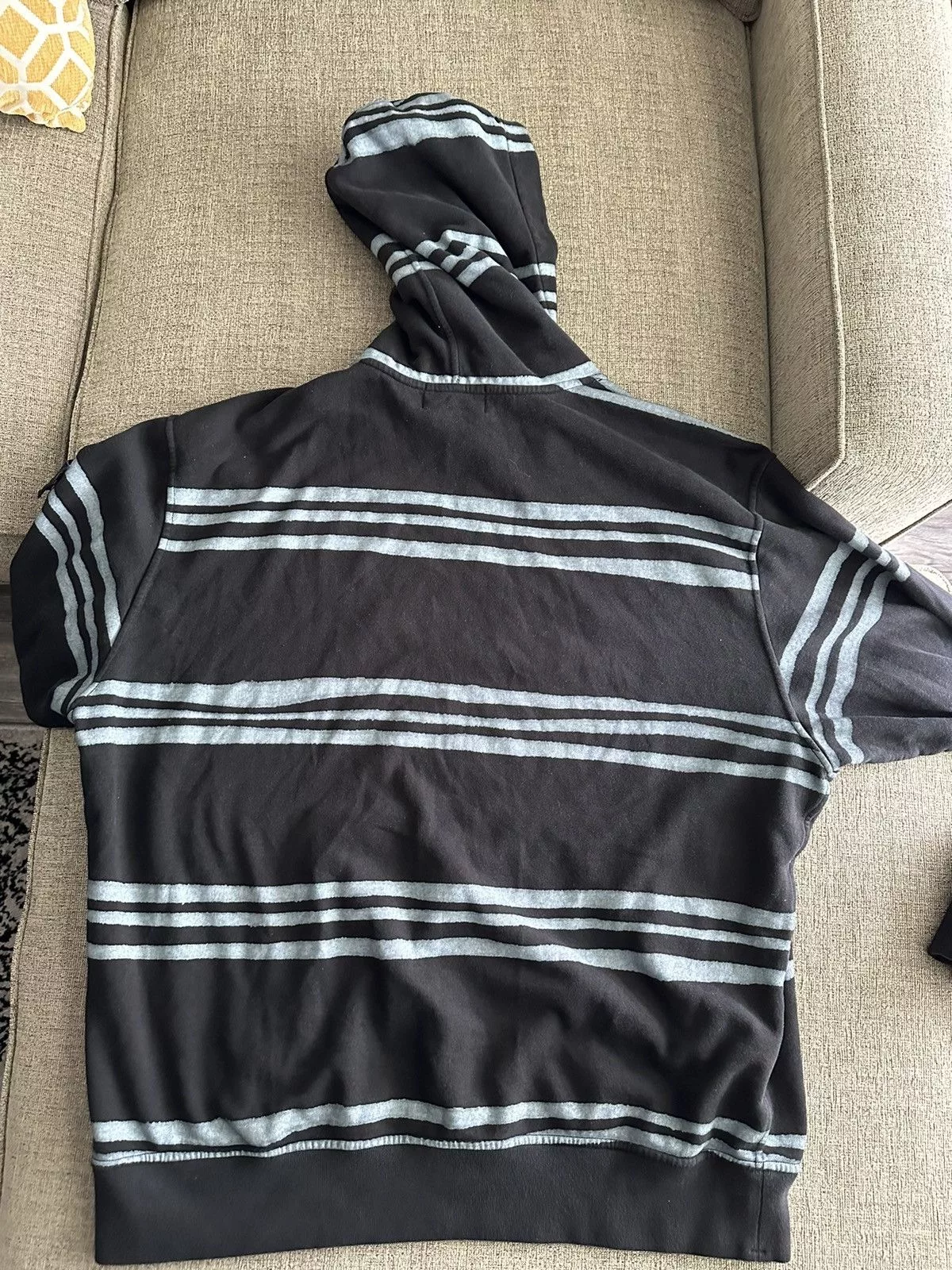 Stone Island Sweatshirts Hoodies Stone Island × Supreme Supreme Stone Island Warp Stripe Hoodie Black