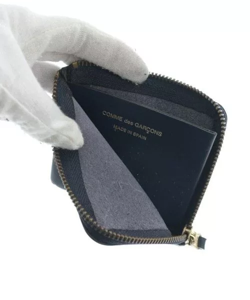 Comme des Garcons Wallets Comme des Garcons Wallet Coin Case Zip Plain Navy Blue