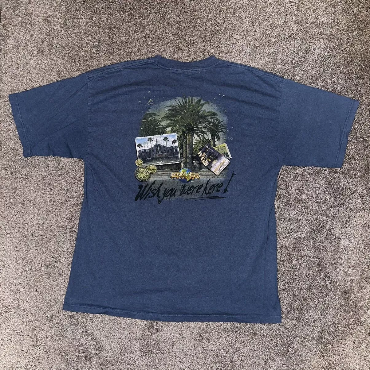 Universal Studios Short Sleeve T Shirts Universal Studios × Vintage Universal Studios Florida T-Shirt Blue
