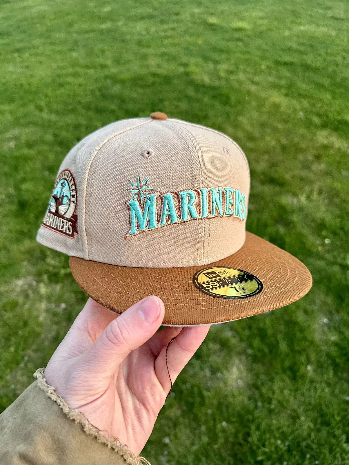 Hat Club Hats Hat Club × MyFitteds × New Era Seattle Mariners Script Two Tone Fitted 7 1/8 Brown