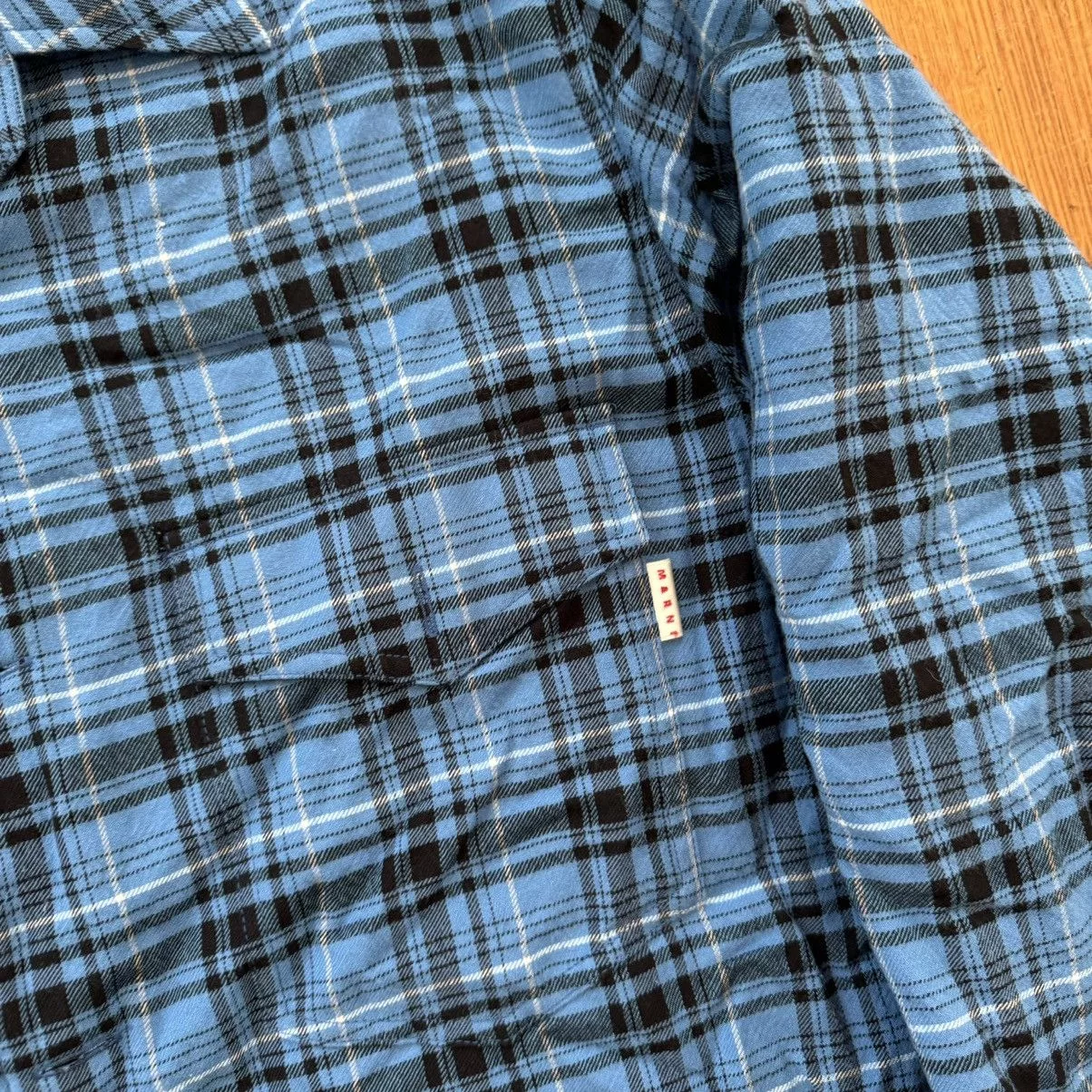 Marni Light Jackets Marni Flannel Puff Overcoat Blue