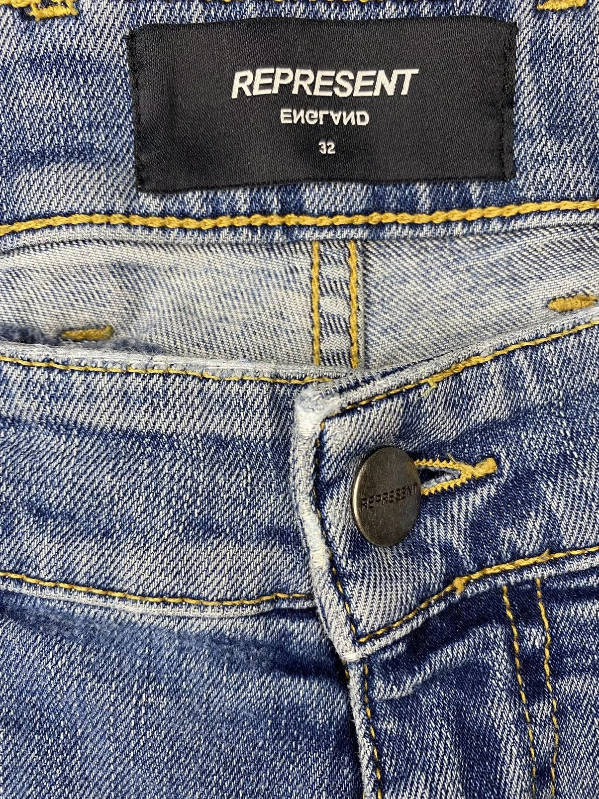 Represent Clo. Denim Represent Clo. Represent Shredded Denim Blue