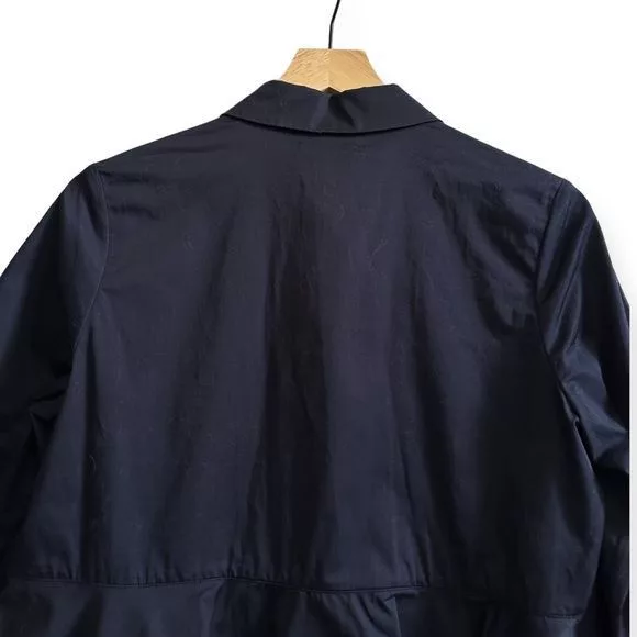 CO Button Ups NWT CO Navy Blue Tiered Button Down Cotton Shirt, Size M