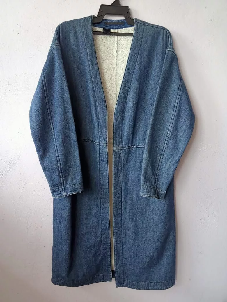 Blue Blue Japan Denim Jackets Blue Blue Japan × Japanese Brand Mister Hollywood Distressed Cardigan Long Jacket