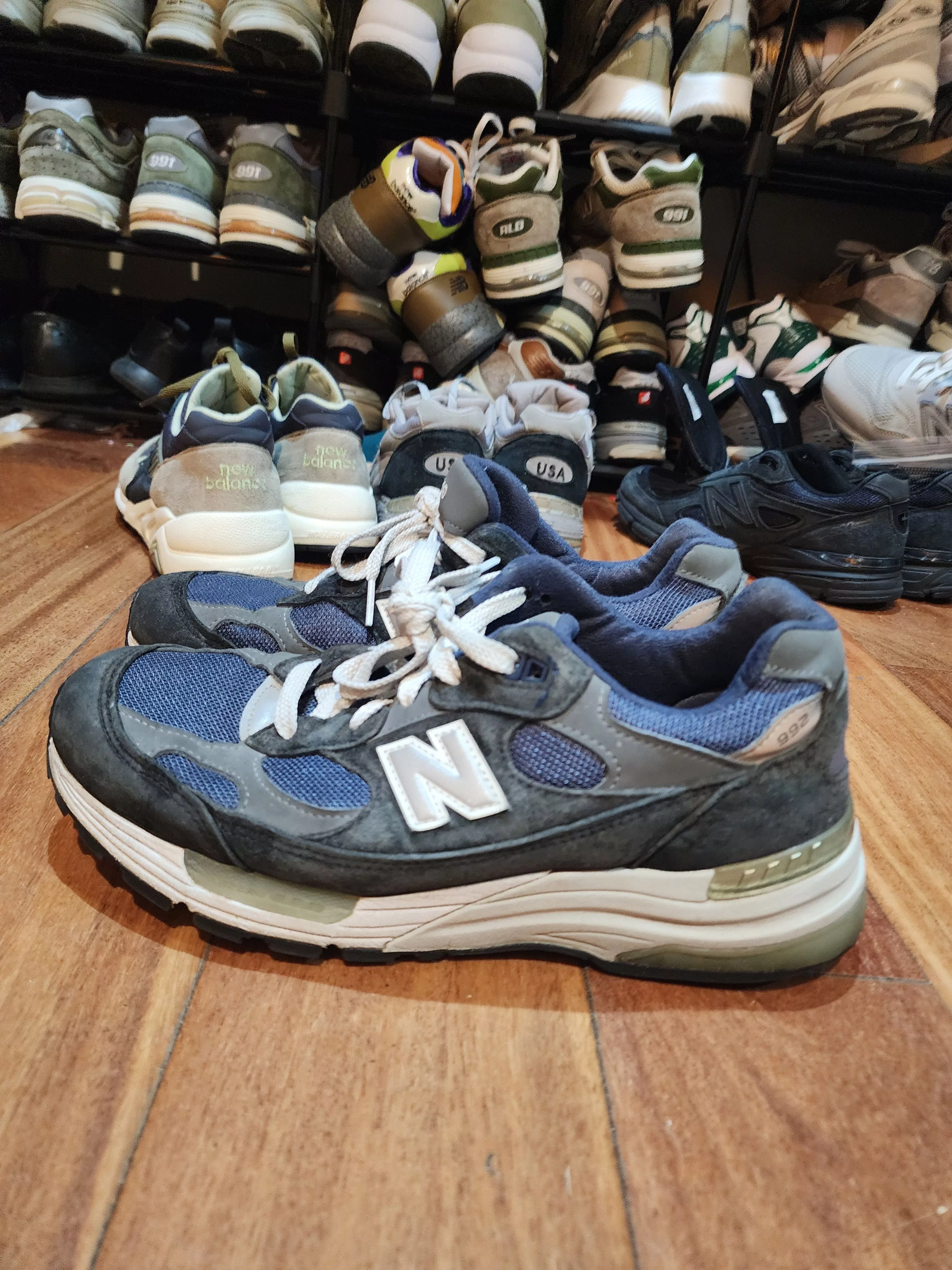 New Balance Low Top Sneakers New balance 992 navy blue grey 9 m992gg Gray