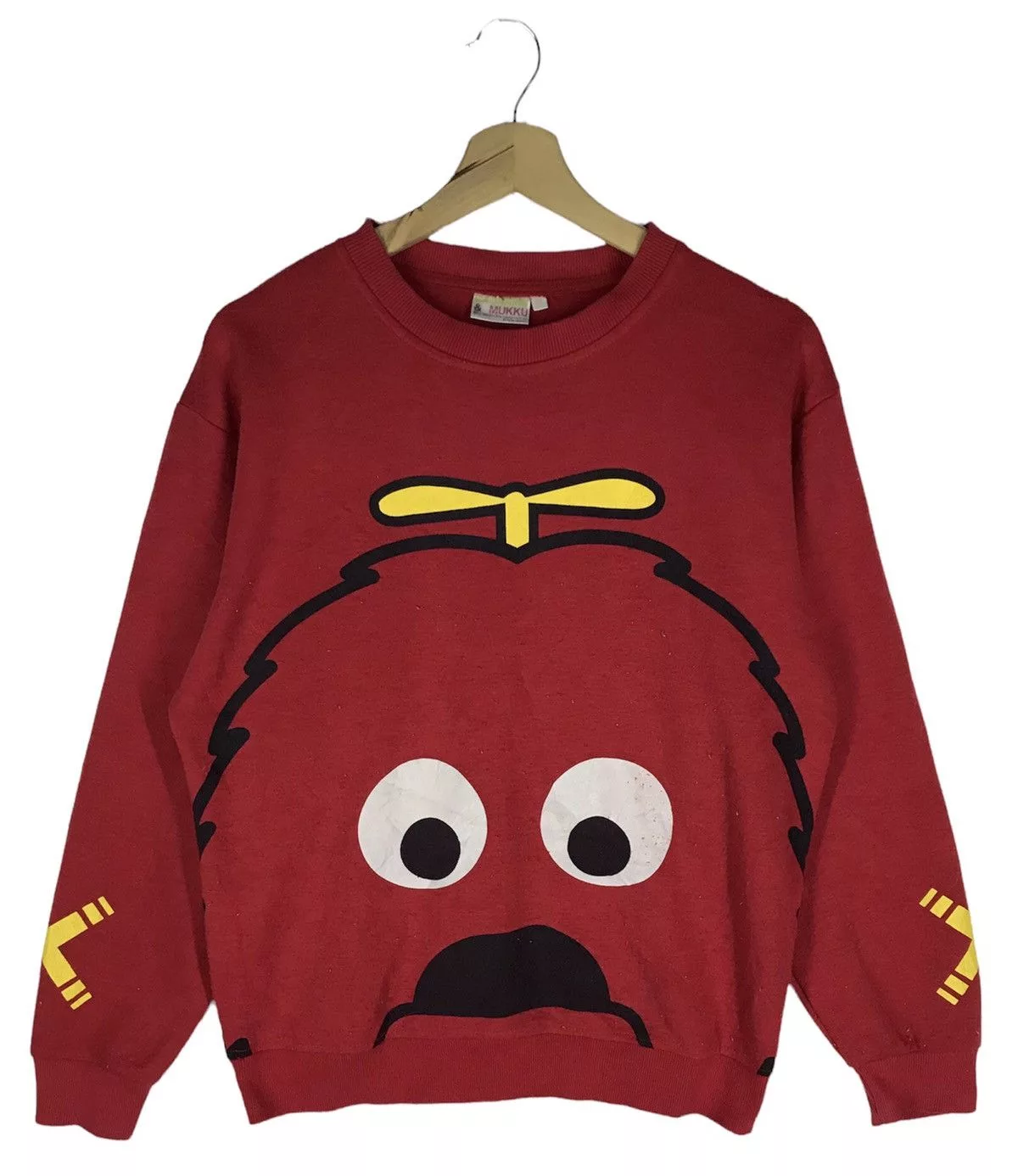 Cartoon Network Sweatshirts Hoodies Cartoon Network × Japanese Brand Gachapin X Mukku Sweatshirts Red