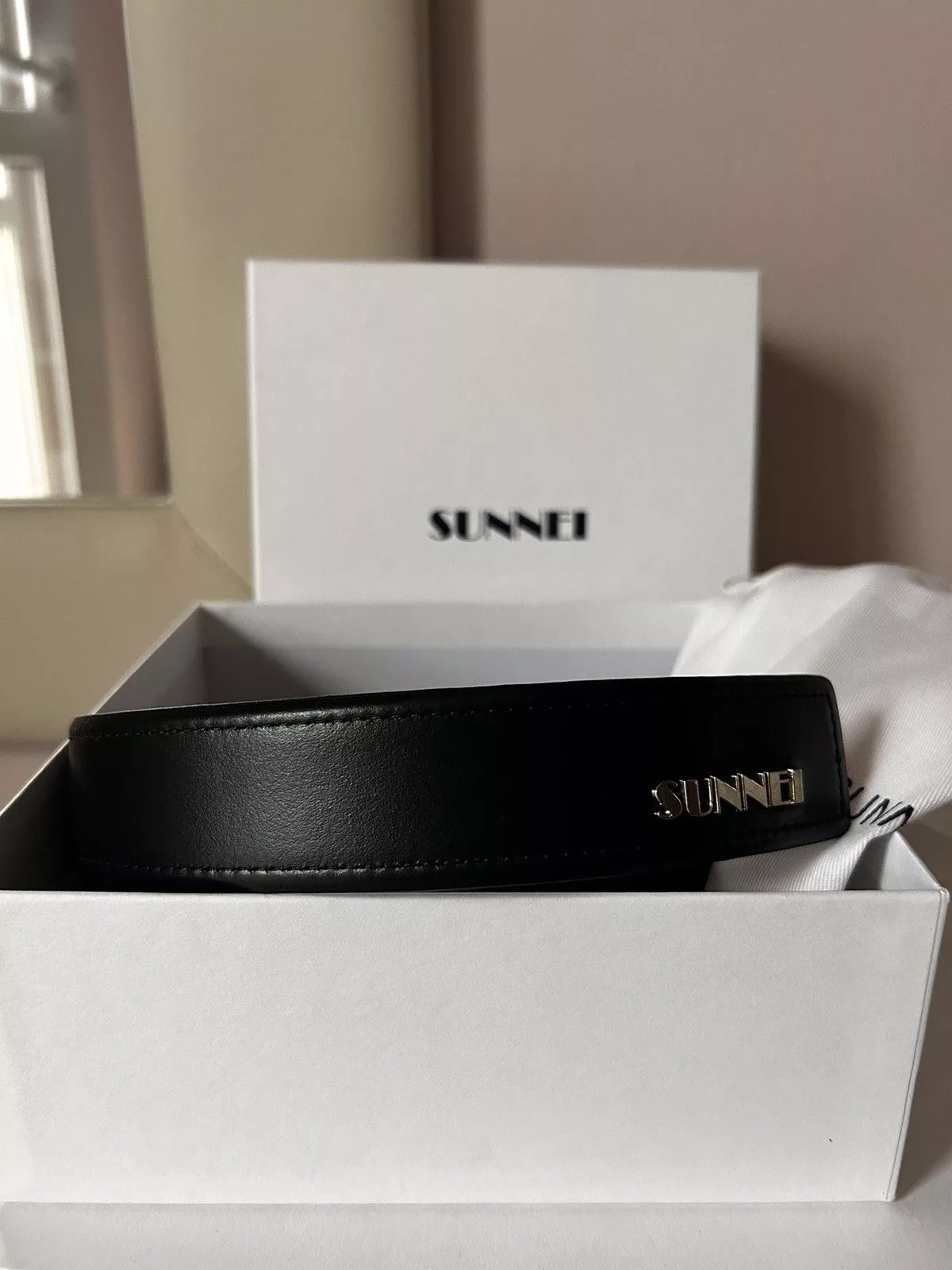 Sunnei Belts Sunnei black leather belt OS