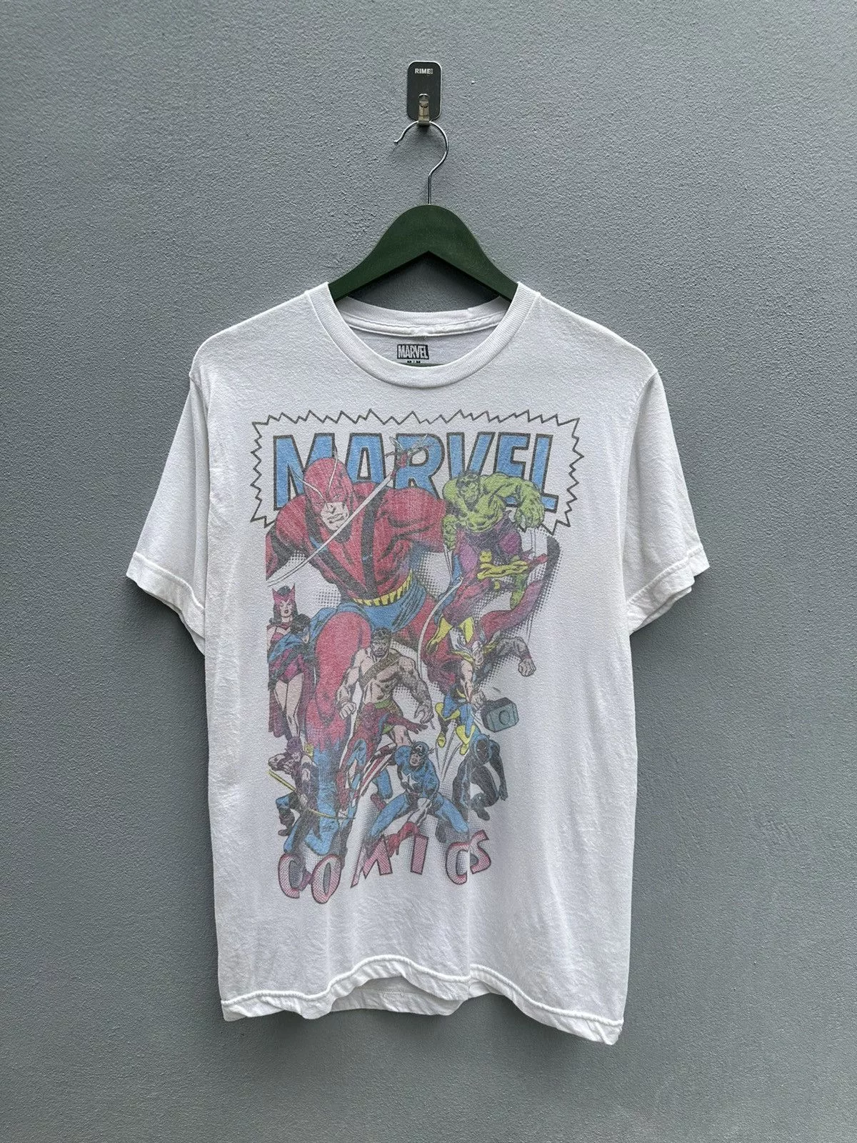 Anime Short Sleeve T Shirts Anime × Marvel Comics Y2k Marvel Comics Printed Tshirt A67 White