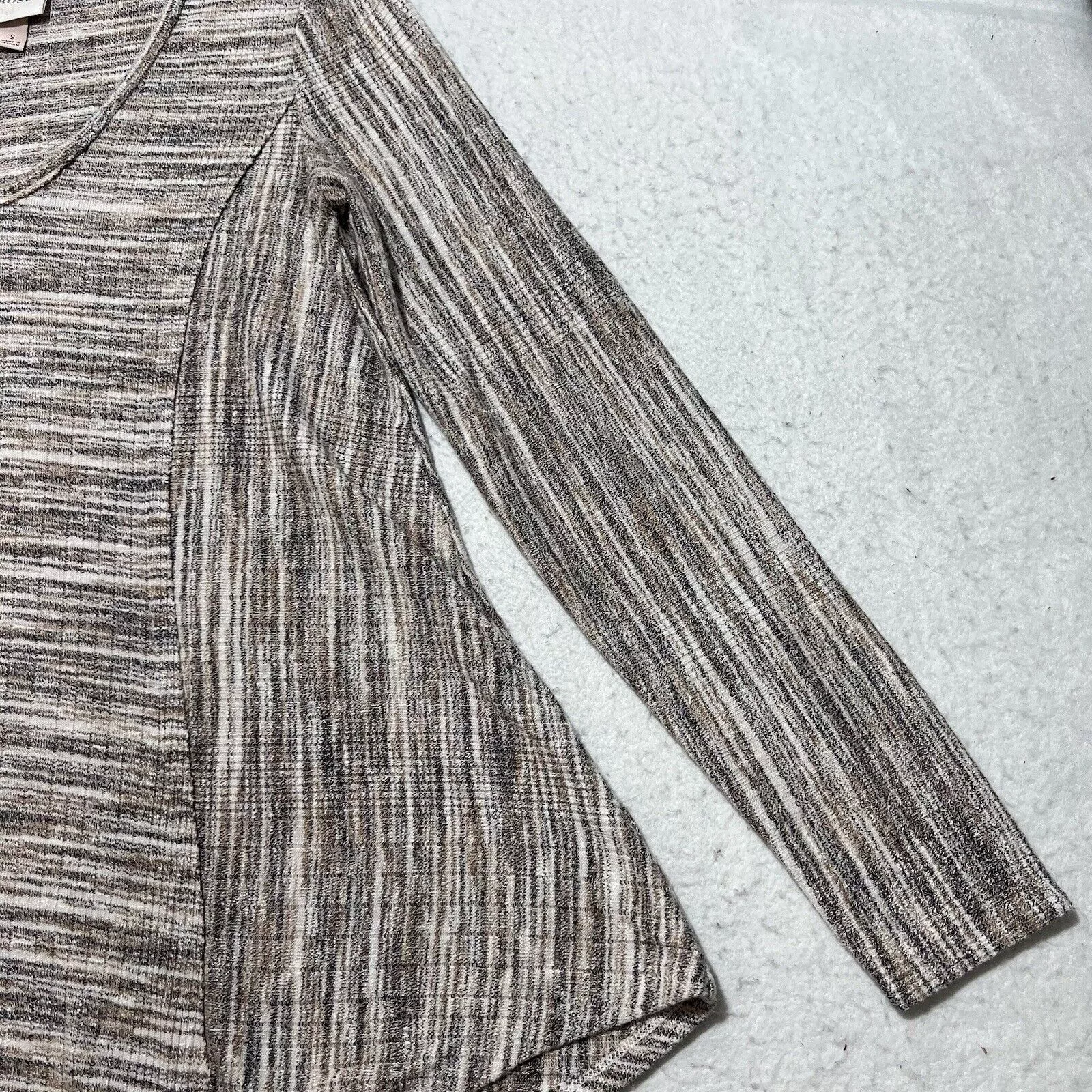 Target Basics Sweaters Target Basics Knox Rose Pullover Sweater V Neck Beige Striped Top Brown