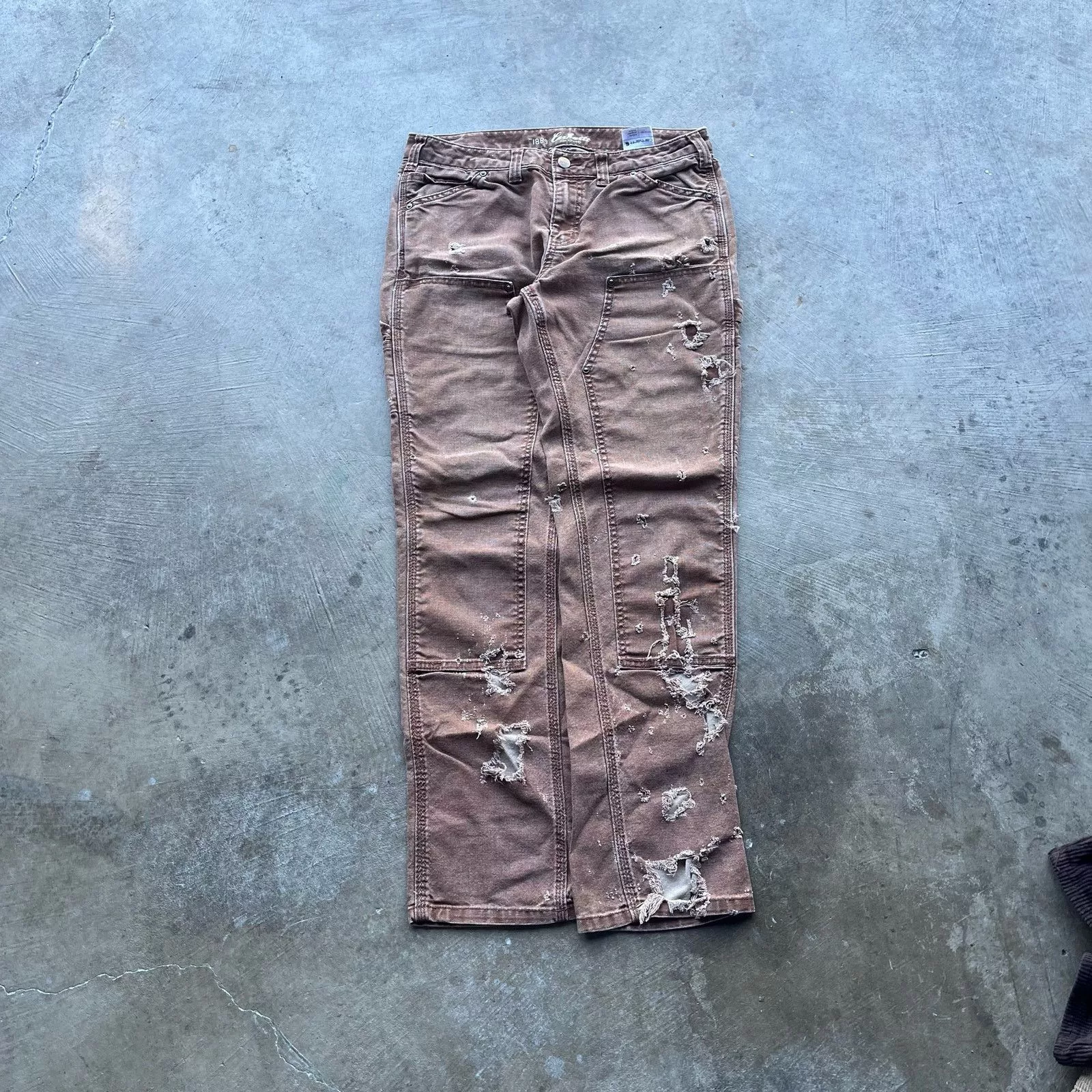 Vintage Pants vintage 00s brown double knee carhartt pants size 8