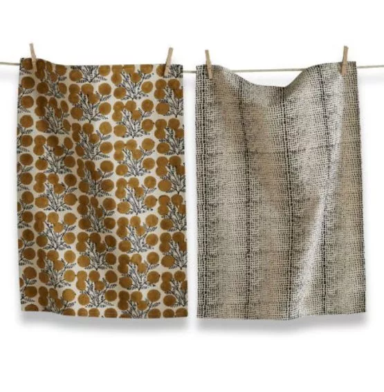 Multi Plum & Dot Dishtowel S/2
