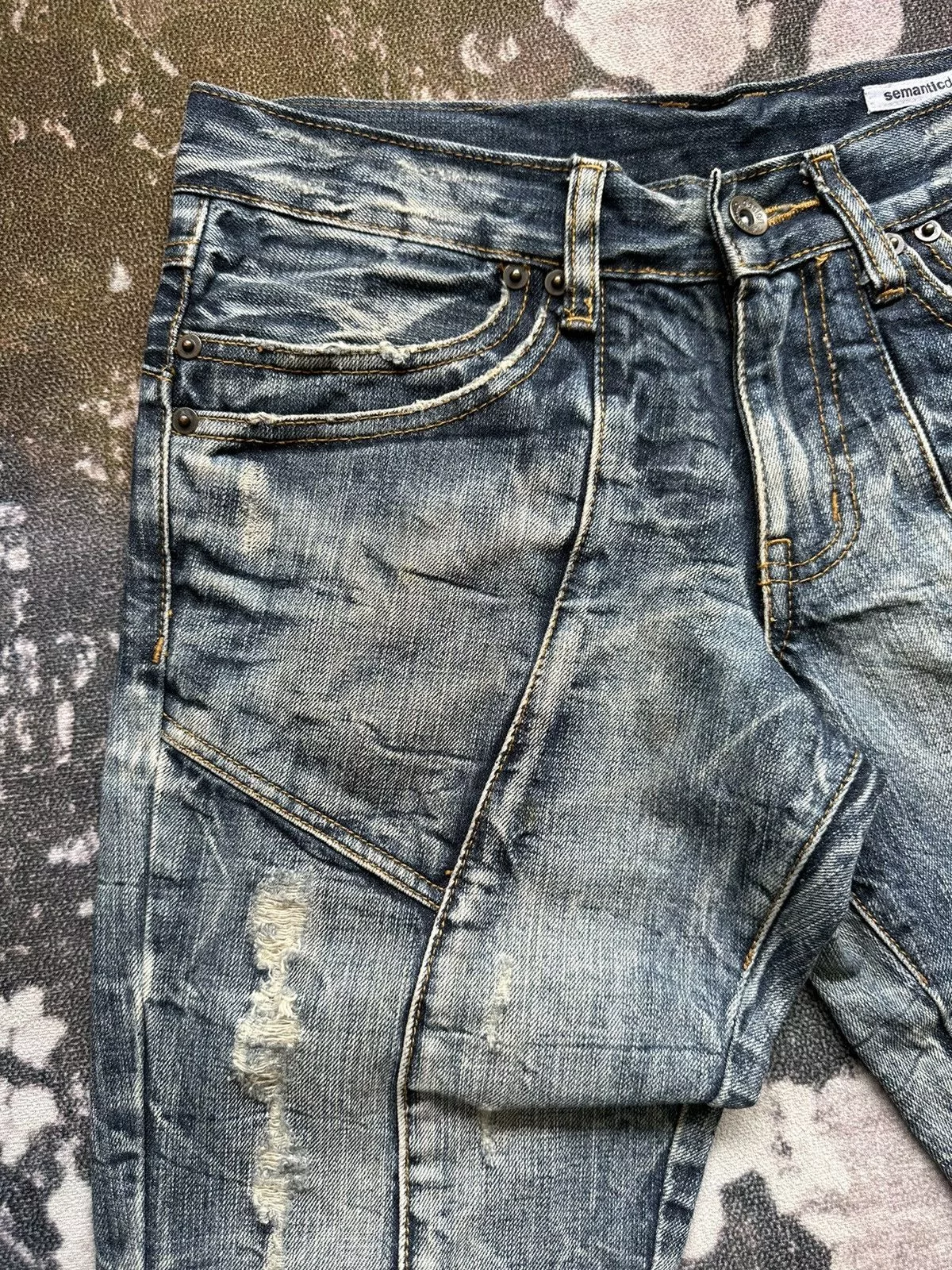 semanticdesign Denim Early 00’s Semanticdesign mudmax paneled jeans Multi Avant-Garde