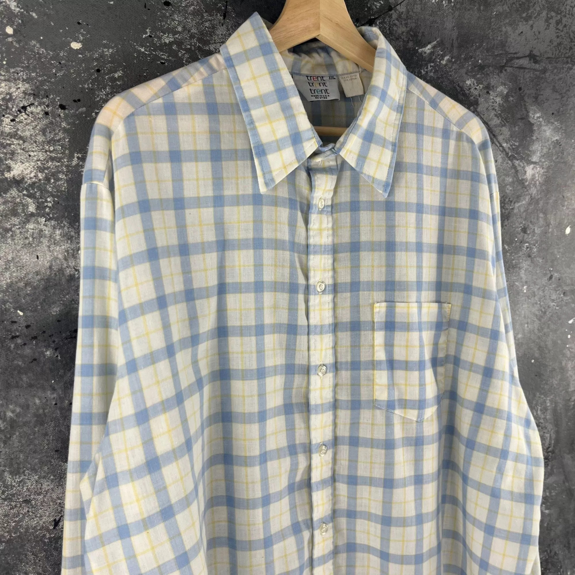 Vintage Shirts Button Ups Vintage 80’s Plaid button shirt White