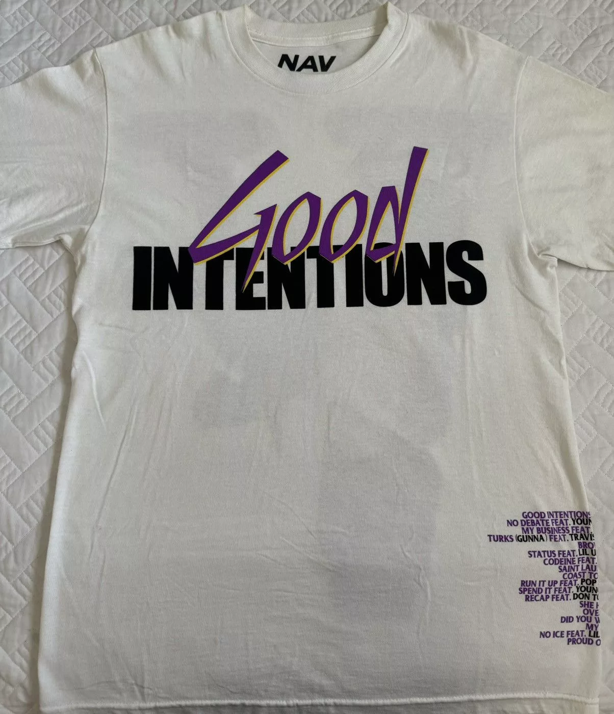 Vlone Short Sleeve T Shirts Nav x Vlone Dove Tee White