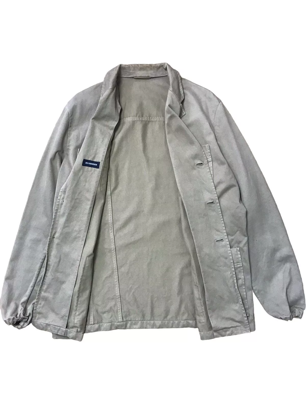 Jil Sander Denim Jackets Jil Sander × Raf Simons Jil Sander Chambray 4 Pocket Lapel Work Jacket Brown Vintage