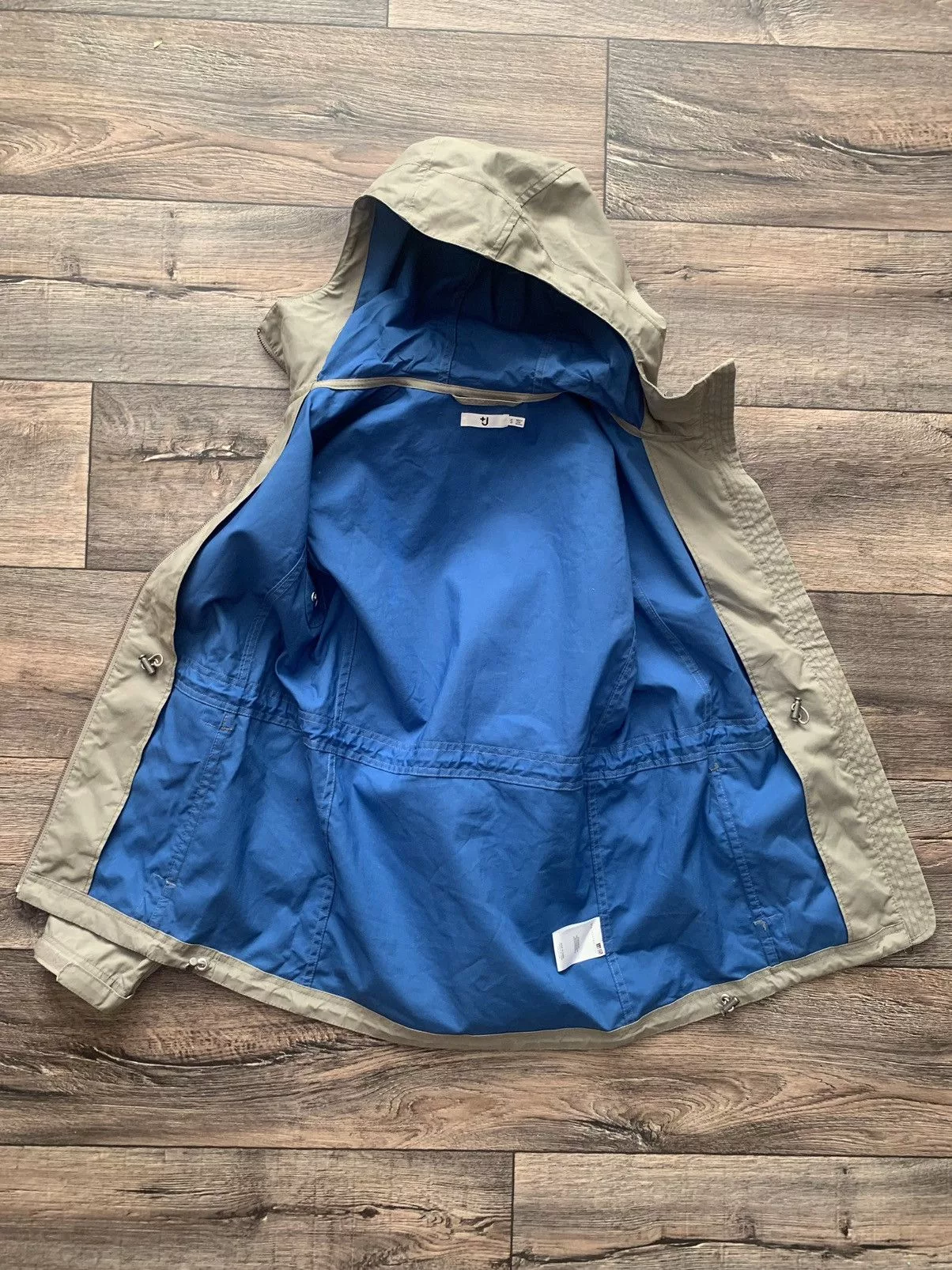 Jil Sander Light Jackets Jil Sander × Uniqlo Jil Sanser & Uniqlo +J Beige Men’s Cotton Hooded Jacket