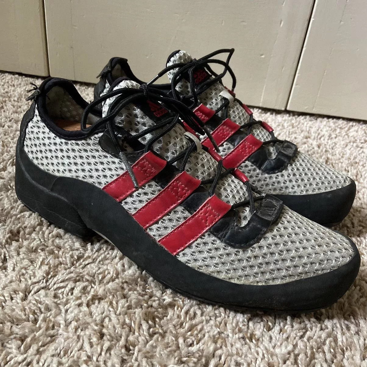 Adidas Low Top Sneakers Adidas × Vintage Vintage Y2K Adidas Mesh Leather Aqua Terrain Shoes Hiking Gray