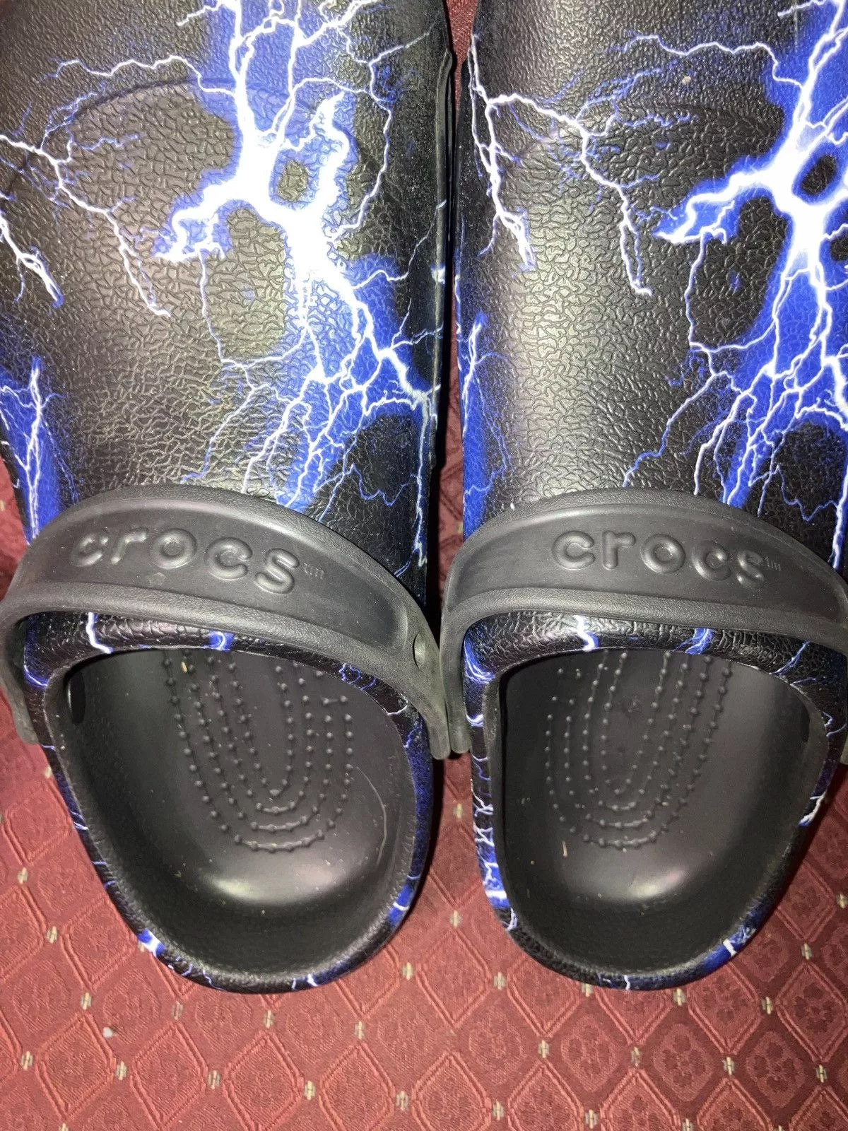 Crocs Slip Ons CROCS LIGHTNING PRINT WITH WIDGETS Black