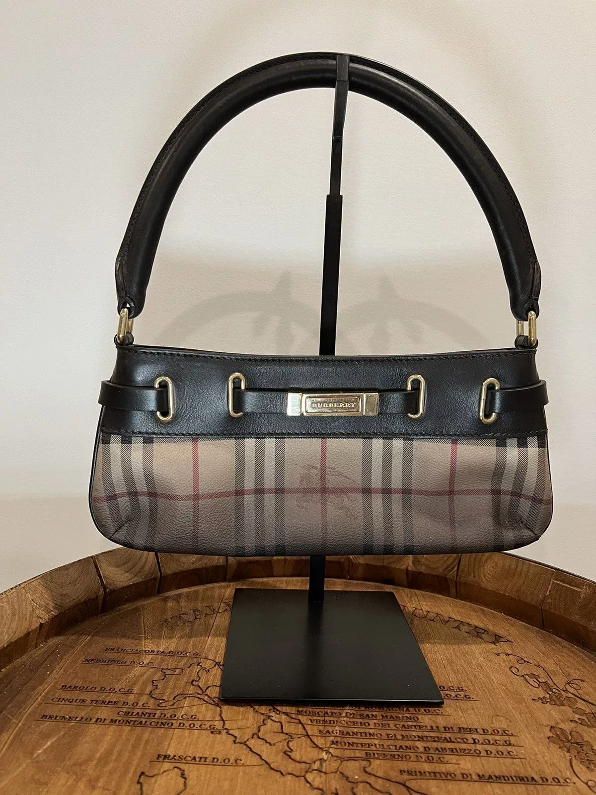 Burberry Shoulder Bags Burberry Haymarket Check Brown Ombré Shoulder Bag