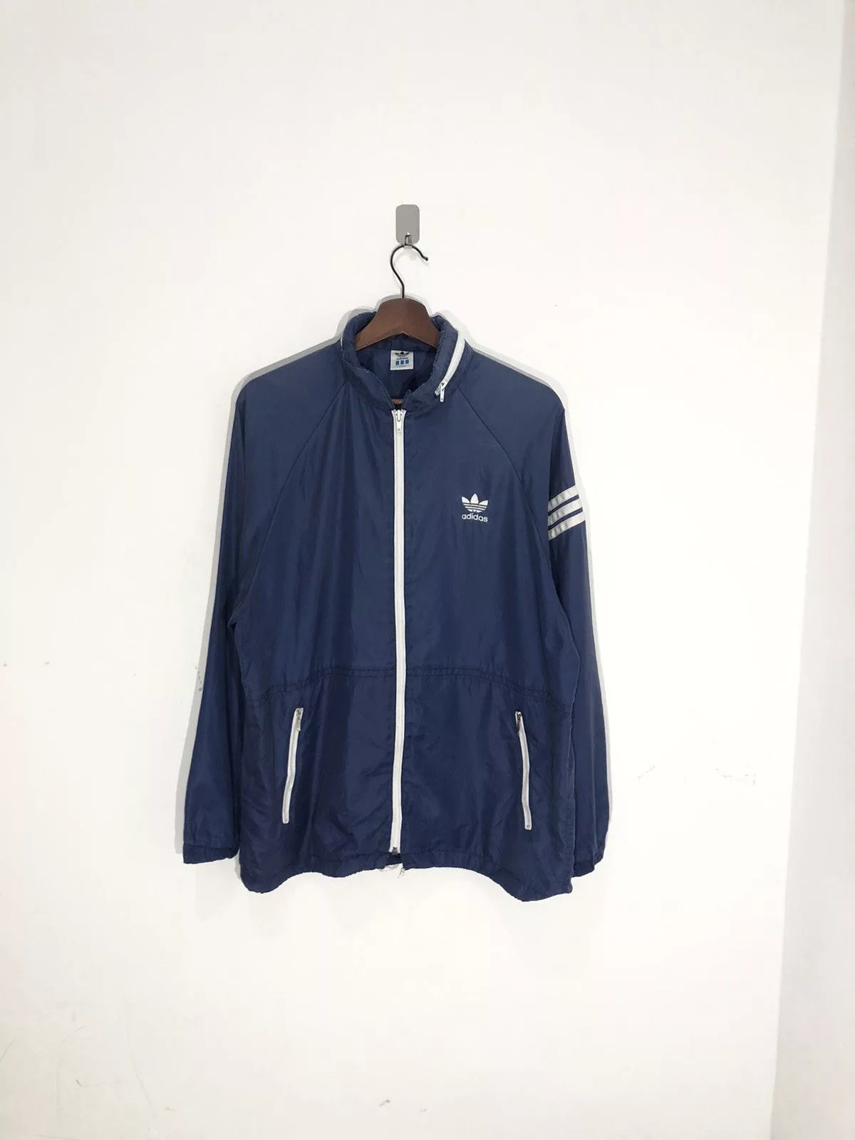 Adidas Light Jackets Adidas 3 Stripe Windbreaker J17 Blue