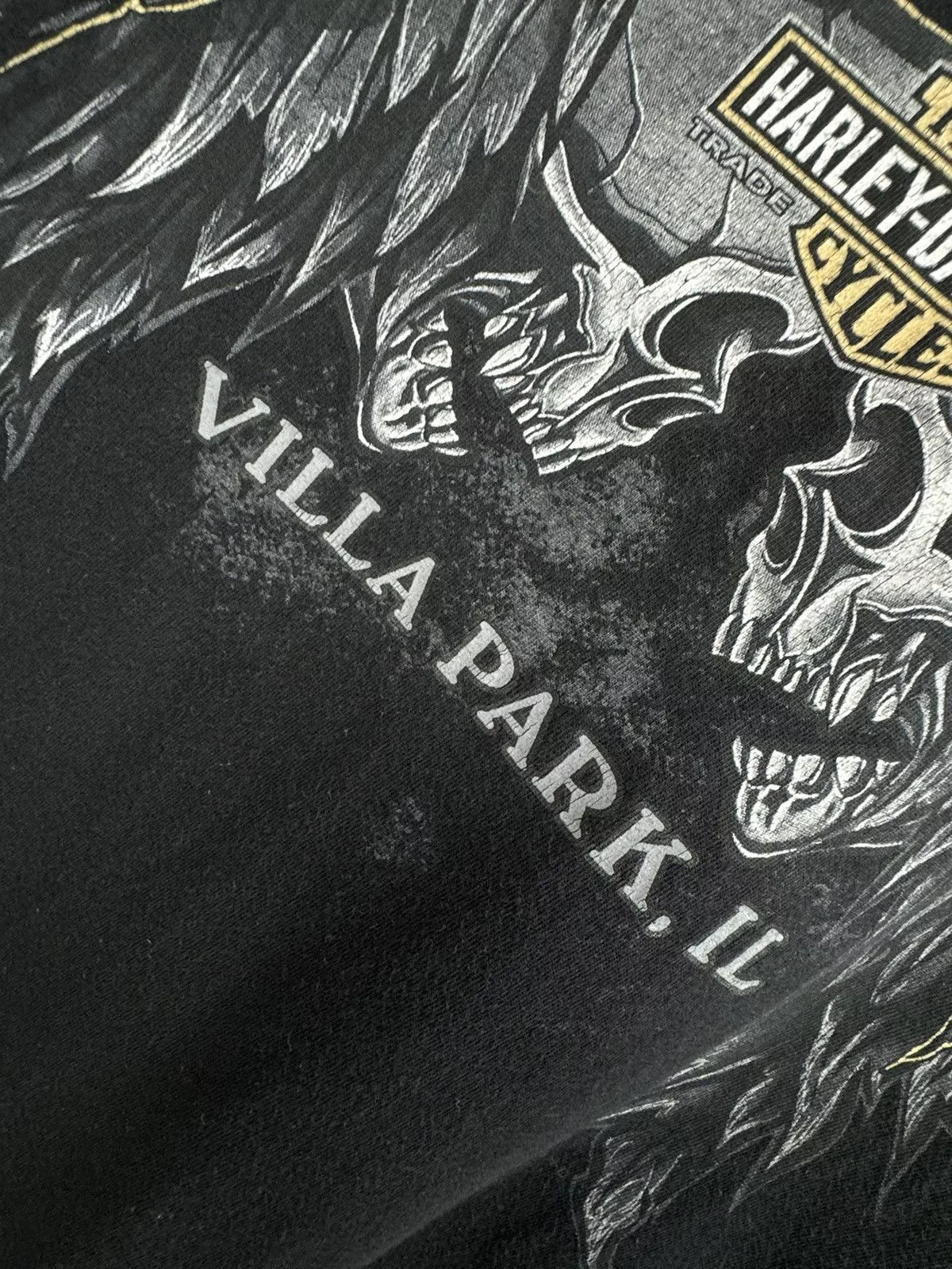 Harley Davidson Jerseys Harley Davidson × Vintage HARLEY DAVIDSON WILD FIRE VILLA PARK SIZE XL Black Streetwear