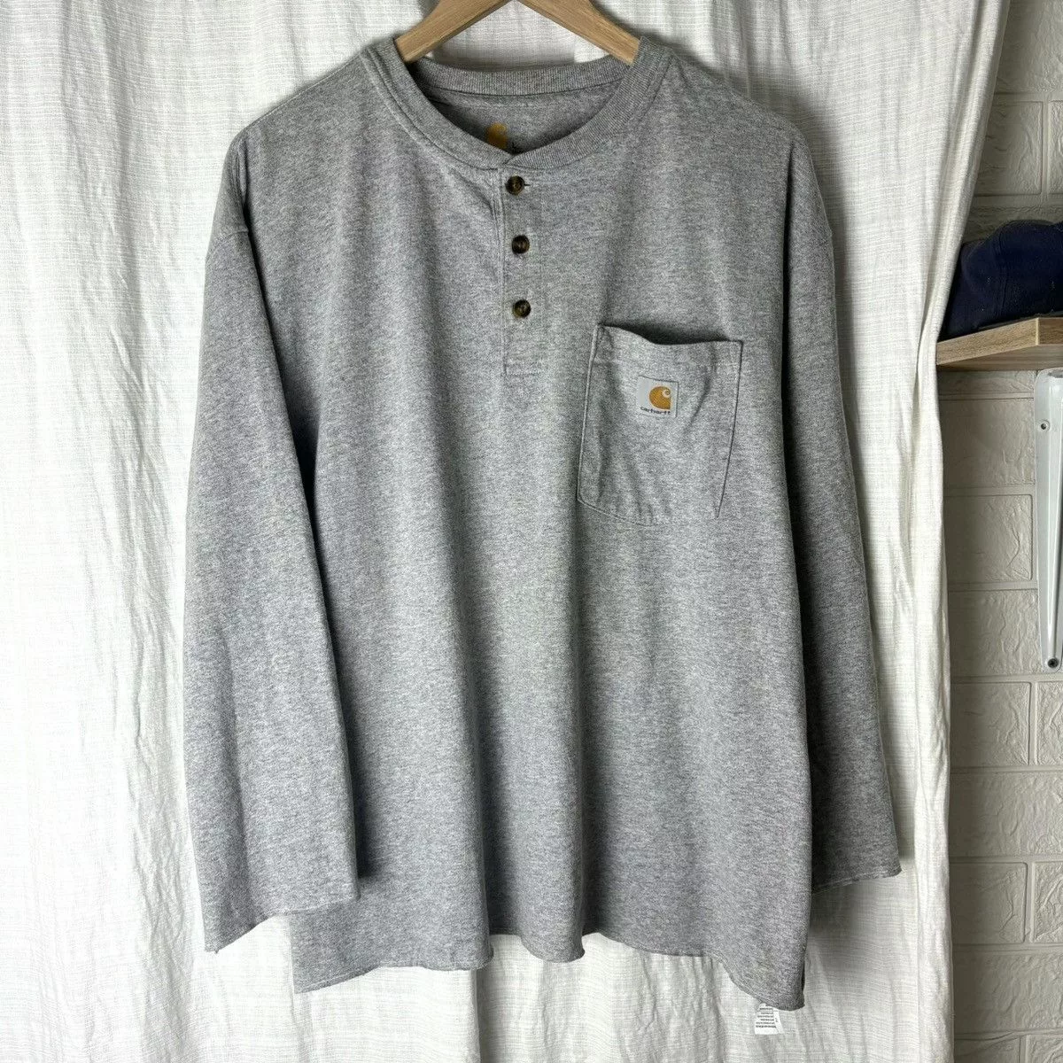 Carhartt Long Sleeve T Shirts CARHARTT CUSTOM LONG SLEEVE Gray