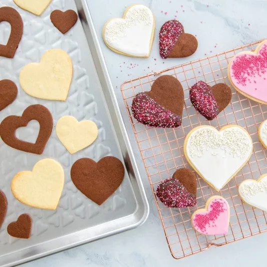 --Heart Embossed Half Sheet Pan