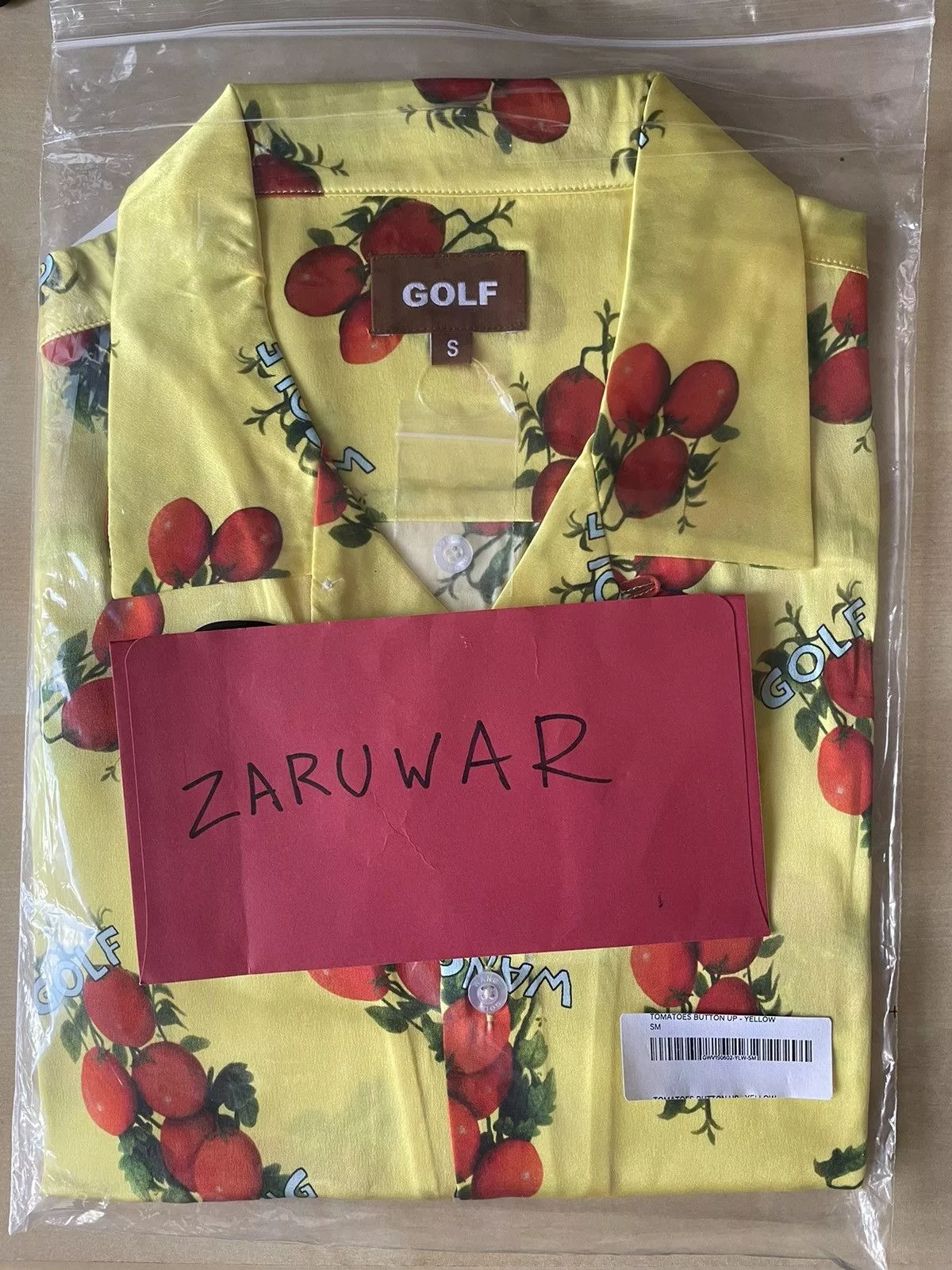 Golf Wang Shirts Button Ups Golf Wang Tomato Button Up Yellow